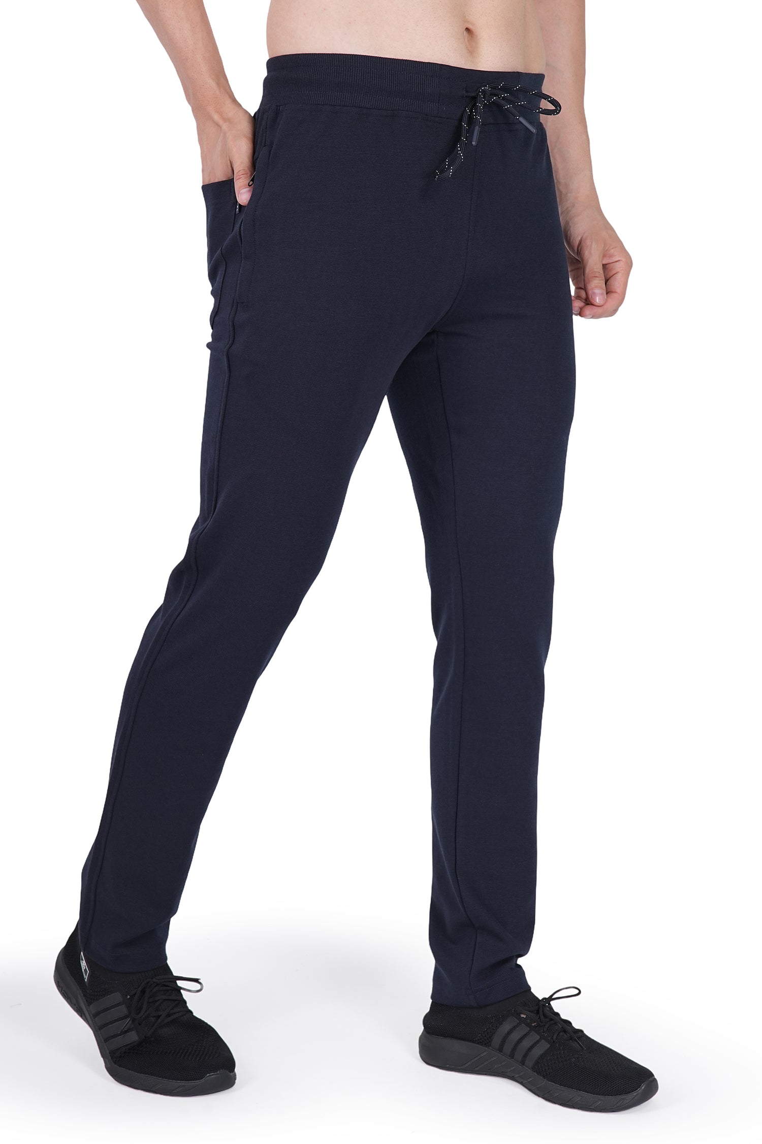 Men’s Premium Slim-Fit Self-Pattern Track Pants 692