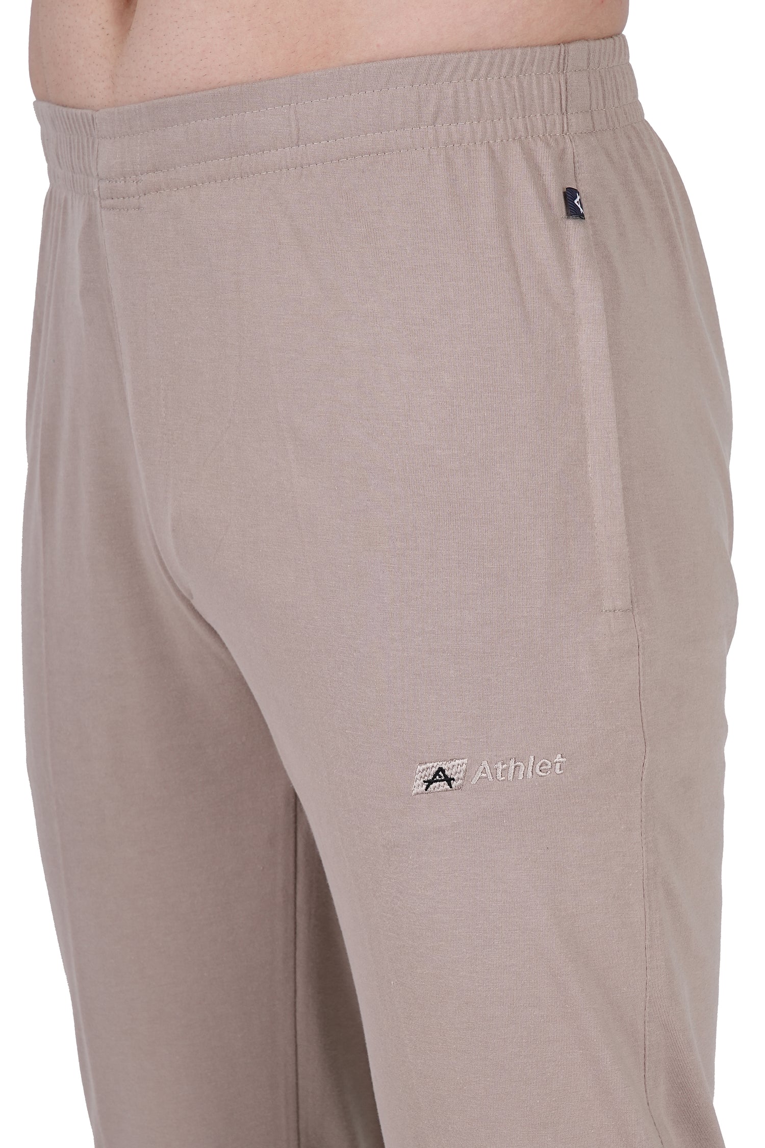 Cotton Track Pants with Front Zip & Back Pocket - 606