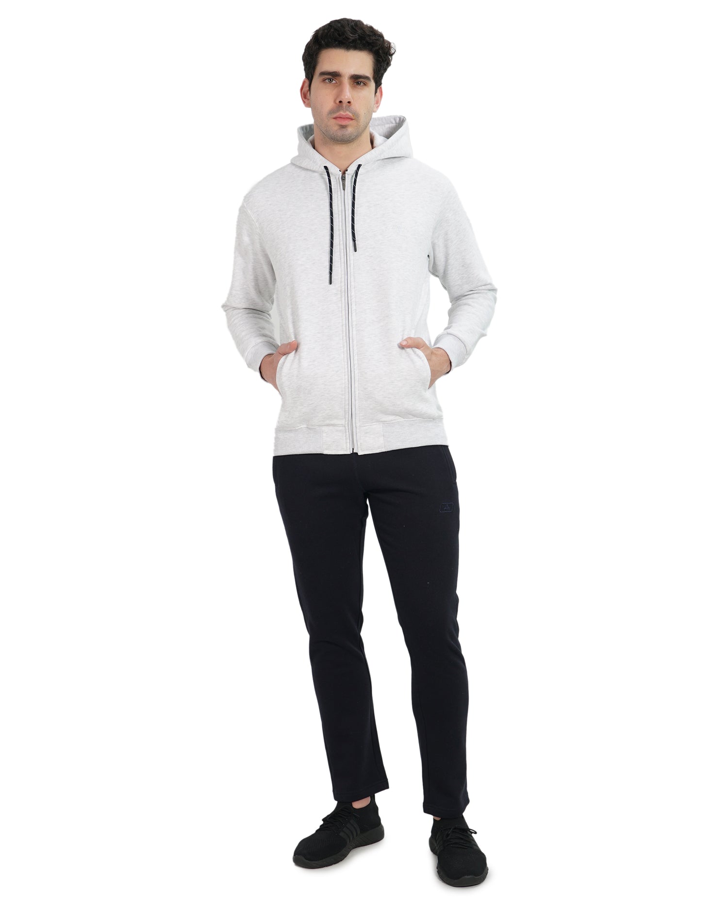 Full-Zip Three Thread Fleece Hoodie - 402311