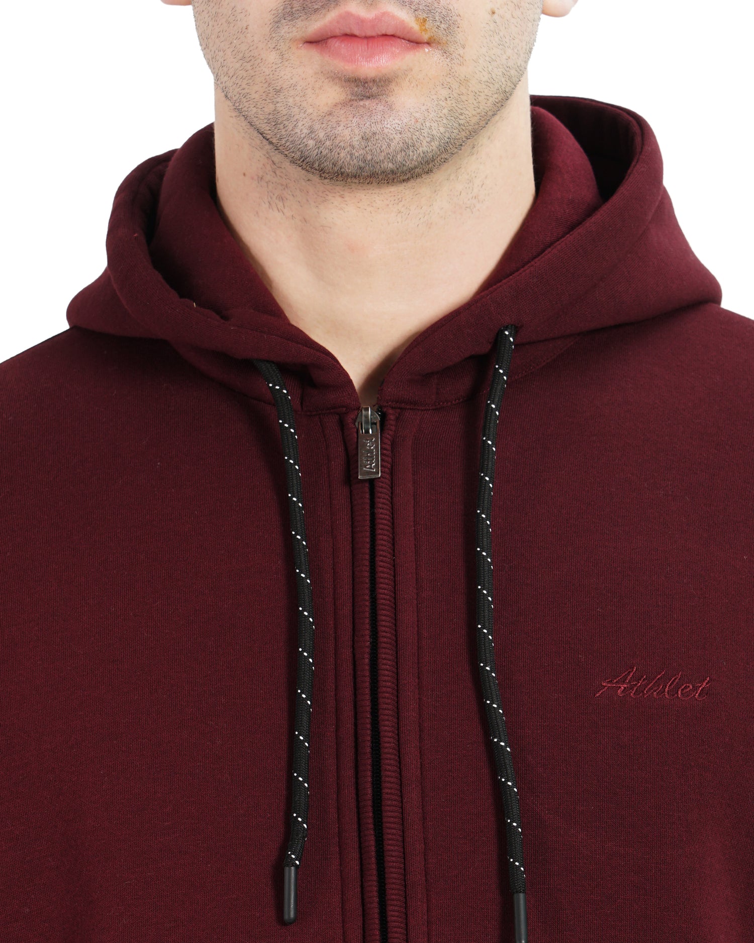 Full-Zip Three Thread Fleece Hoodie - 402311