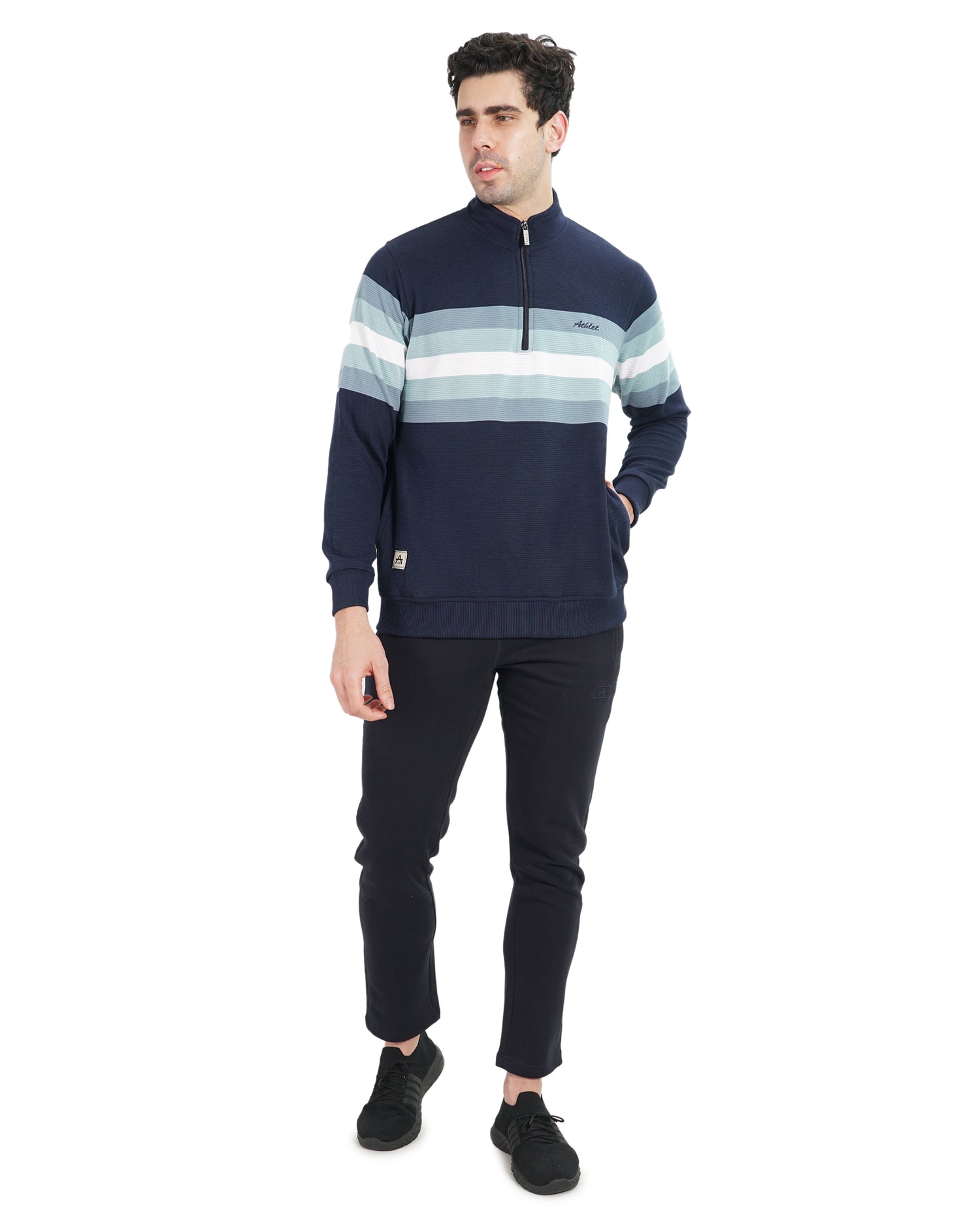Slim Fit Solid Track Pants for Men & Unisex – Very Warm with Zip Pockets -911