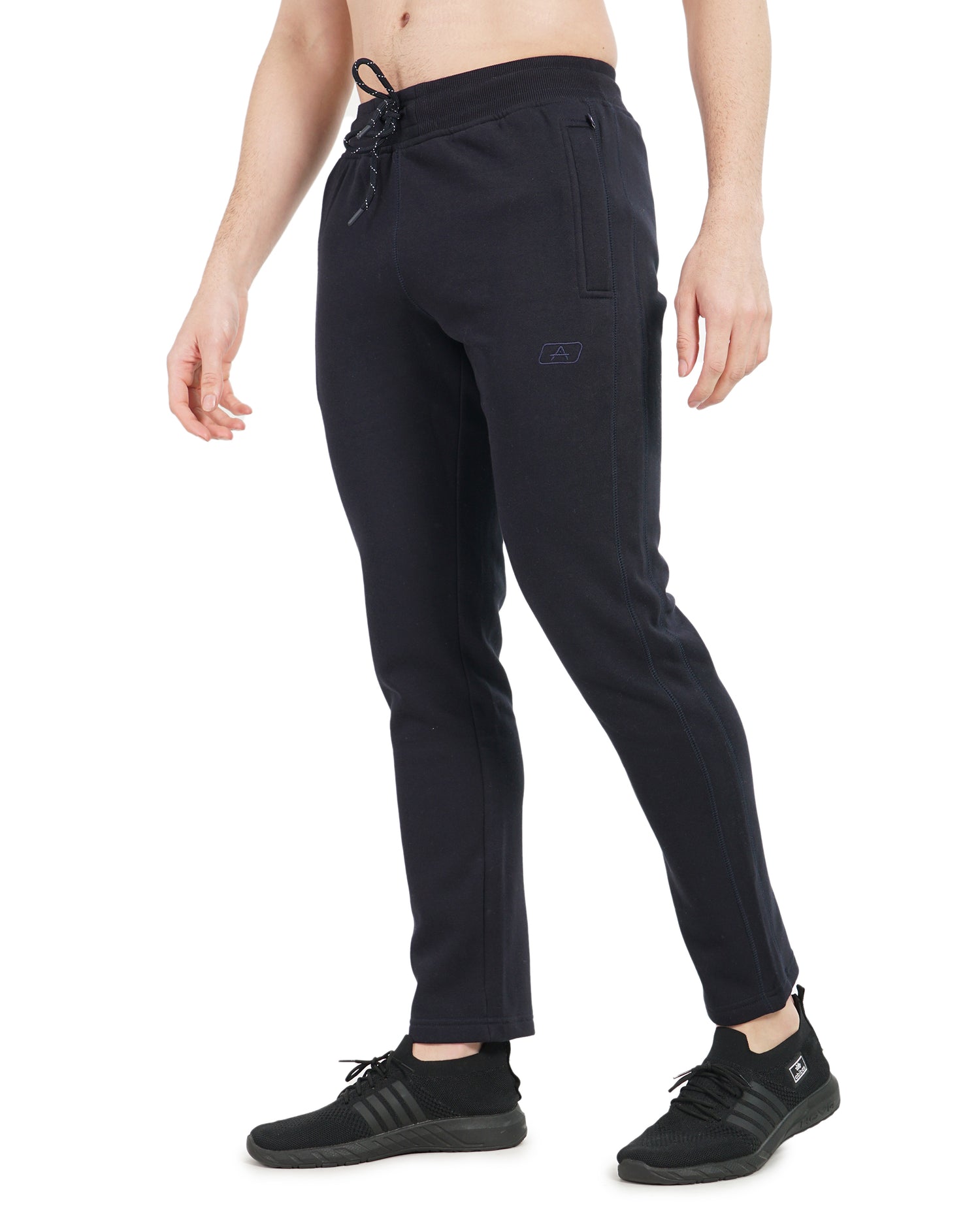 Slim Fit Solid Track Pants for Men & Unisex – Very Warm with Zip Pockets -911