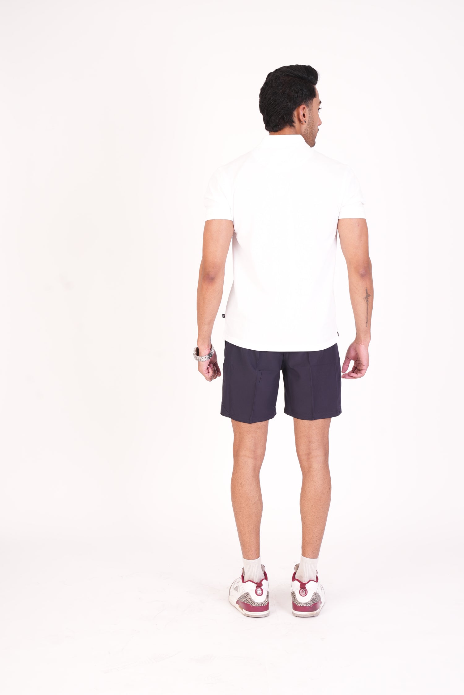 Casual Solid Matty Polo T-Shirt with Chest Pocket - 1004 HS
