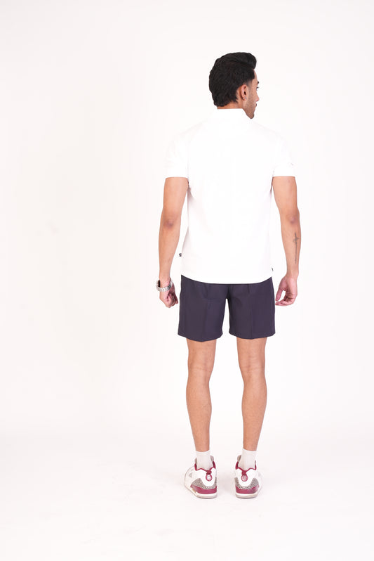 Casual Solid Matty Polo T-Shirt with Chest Pocket - 1004 HS