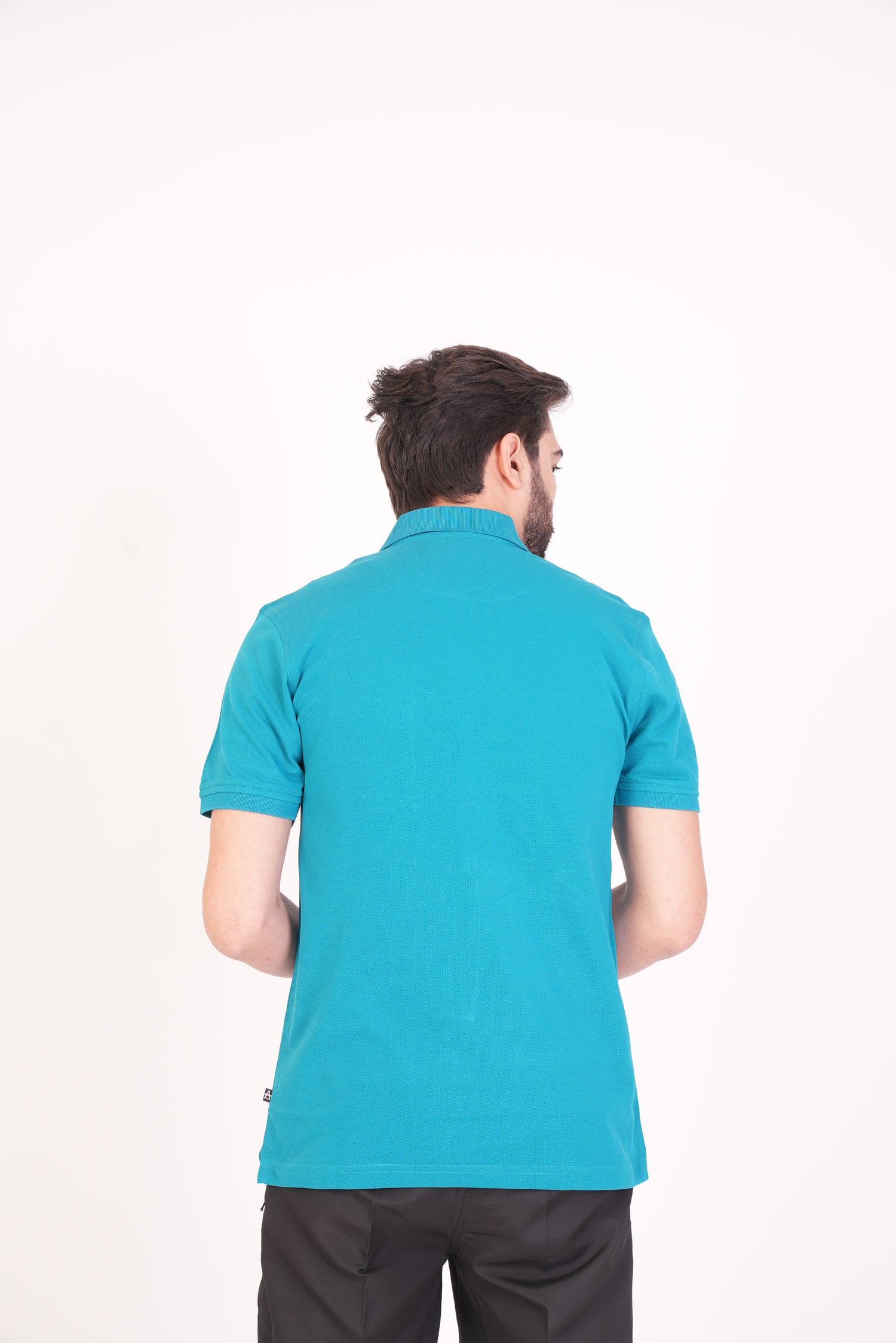 Casual Solid Matty Polo T-Shirt with Chest Pocket - 1004 HS