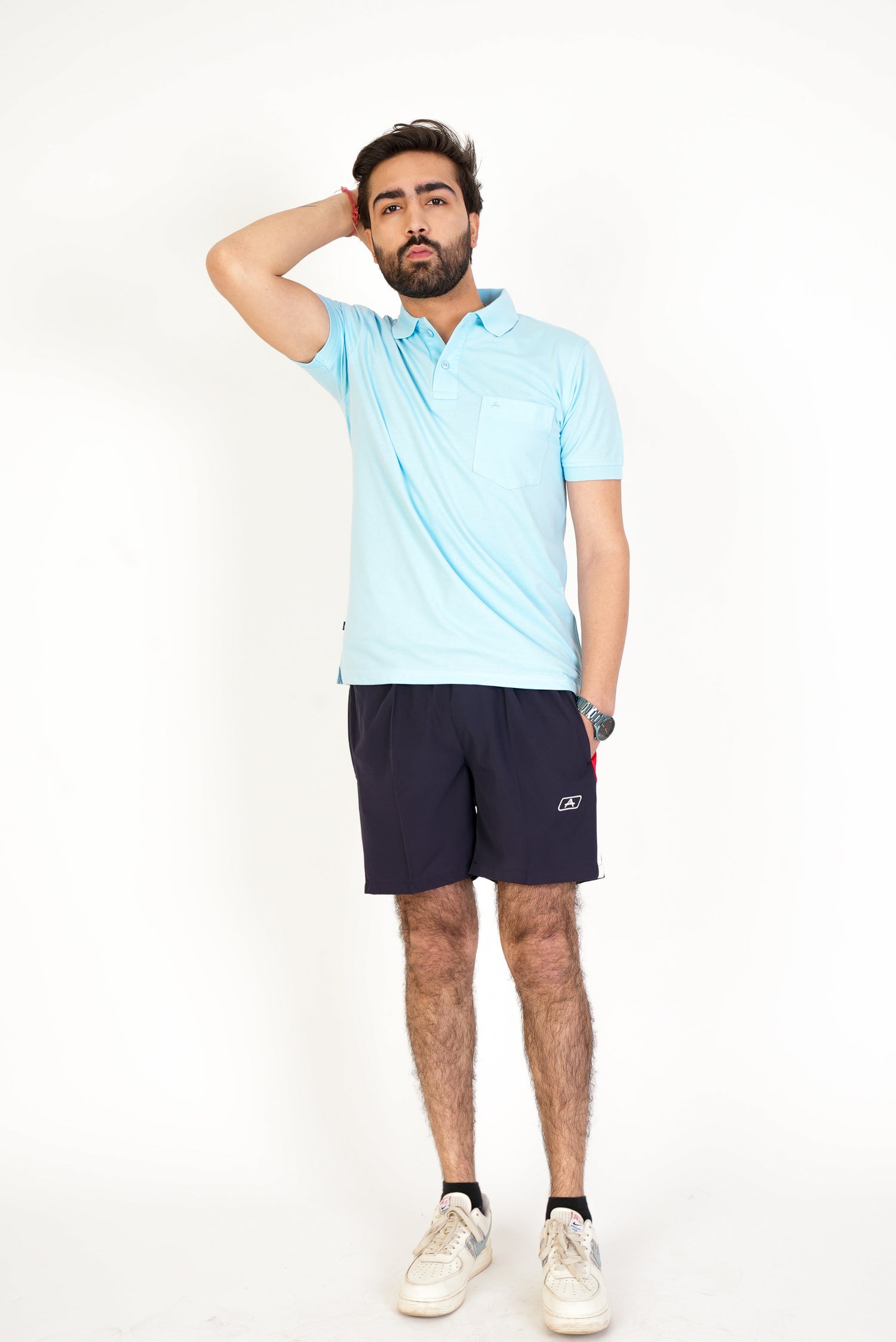 Men's Casual Solid Cotton Polo T-Shirt - 1003 HS