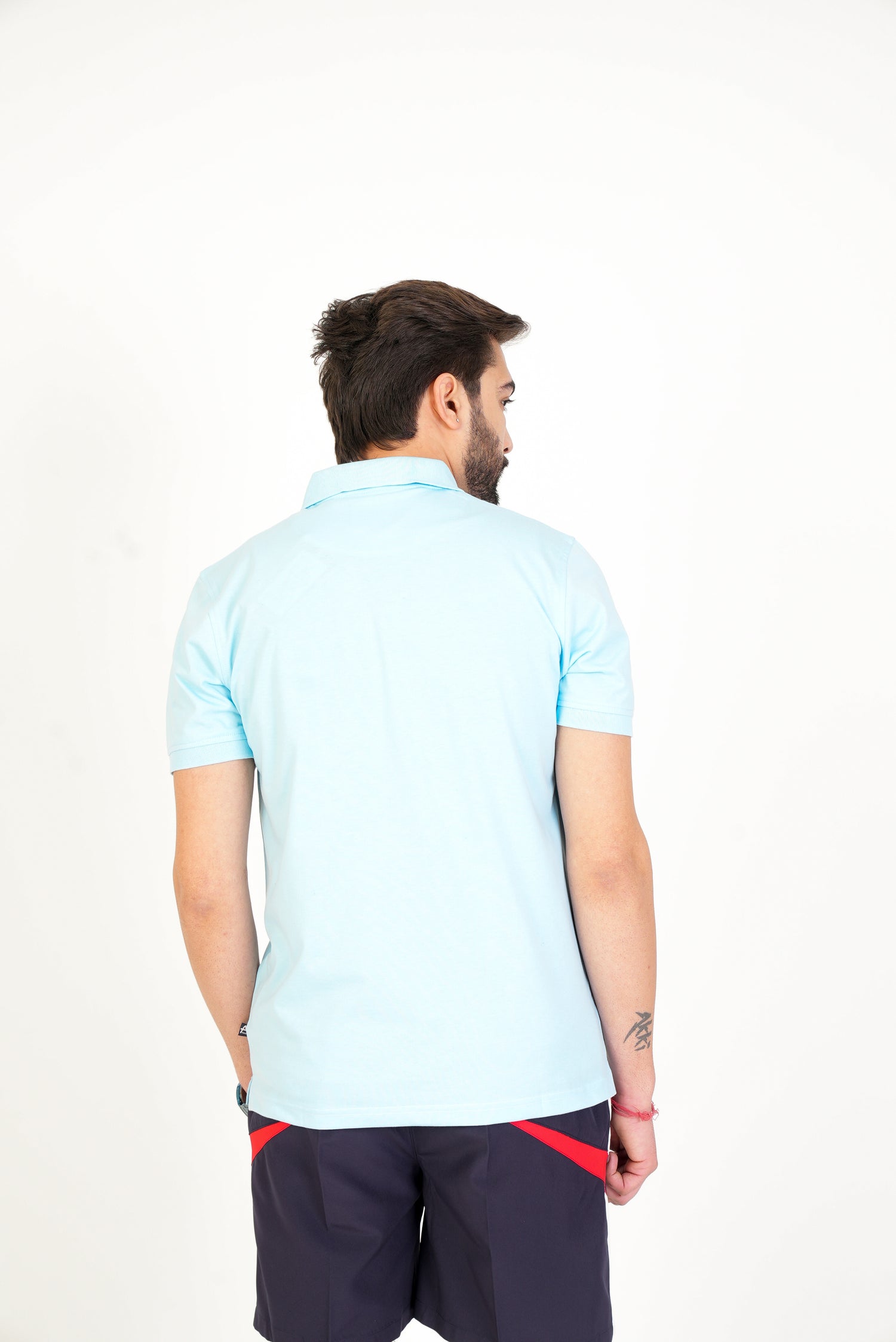 Men's Casual Solid Cotton Polo T-Shirt - 1003 HS