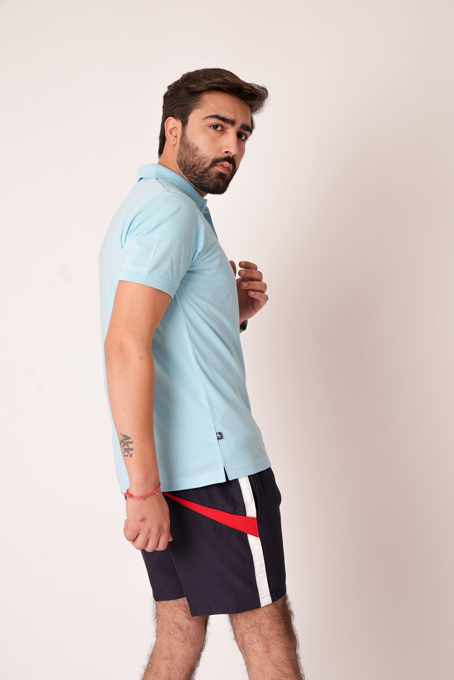 Men's Casual Solid Cotton Polo T-Shirt - 1003 HS