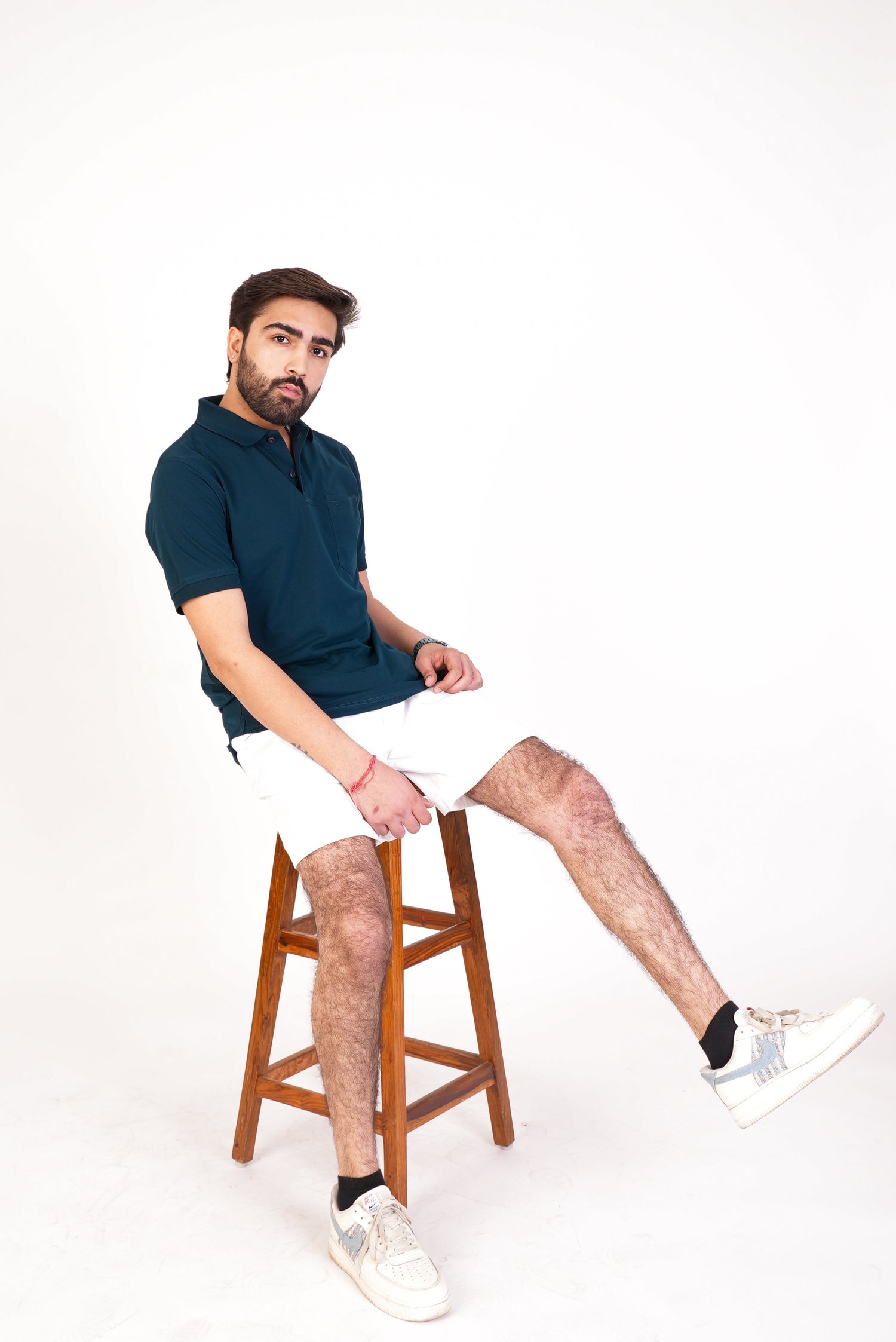Men's Casual Solid Cotton Polo T-Shirt - 1003 HS