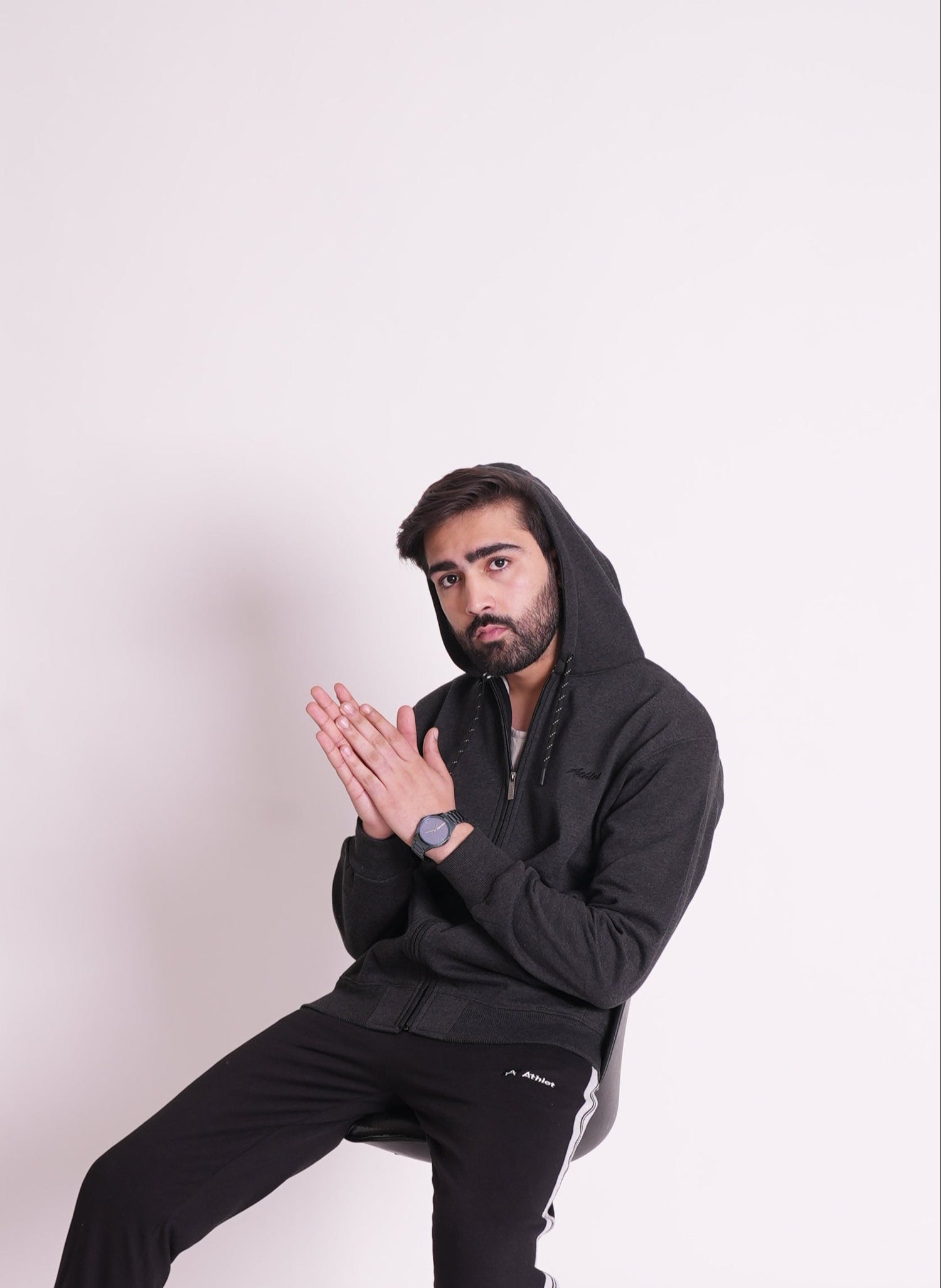 Full-Zip Three Thread Fleece Hoodie - 402311