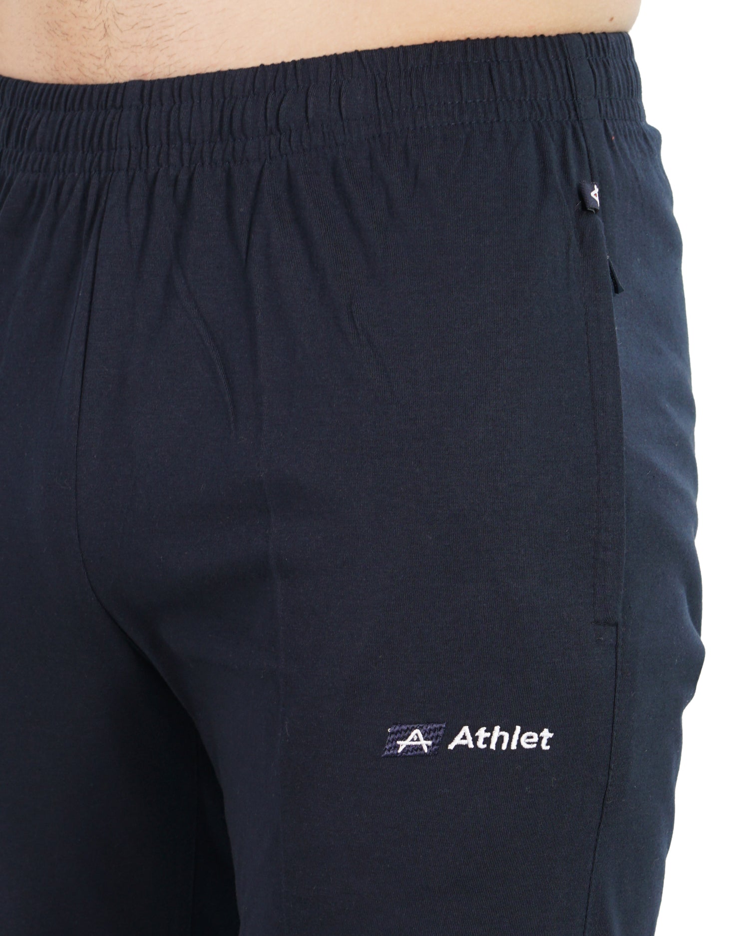 Solid Cotton Track Pants for Men & Unisex – Regular Fit with Zipper Pockets