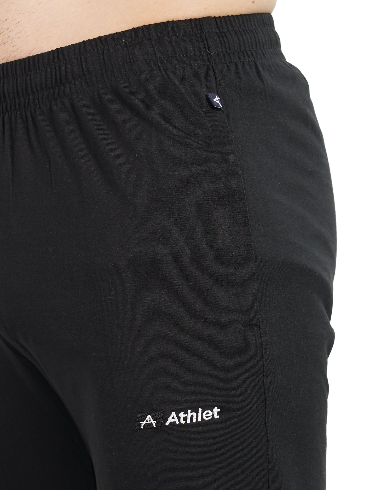 Solid Cotton Track Pants for Men & Unisex – Regular Fit with Zipper Pockets