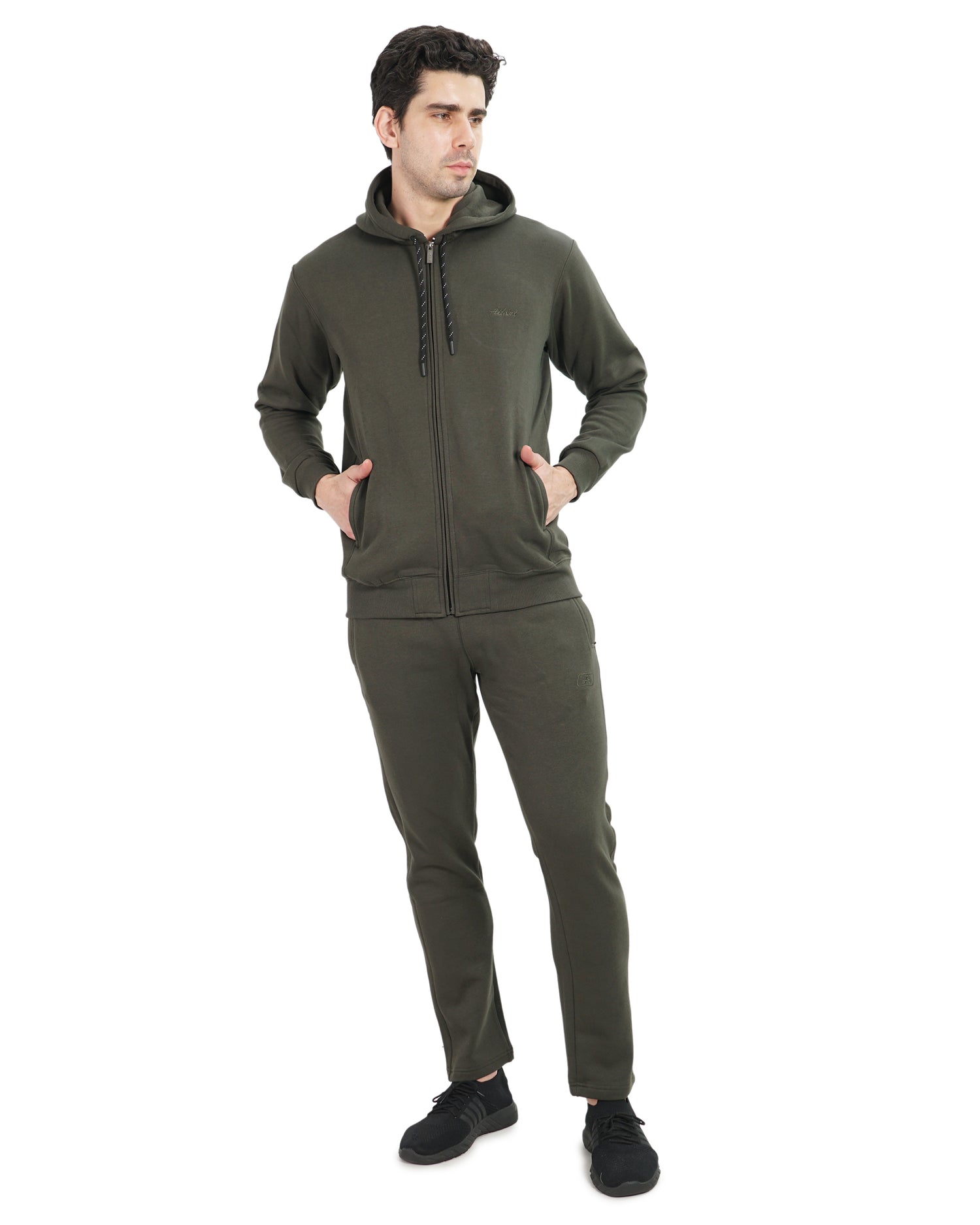 Full-Zip Three Thread Fleece Hoodie - 402311