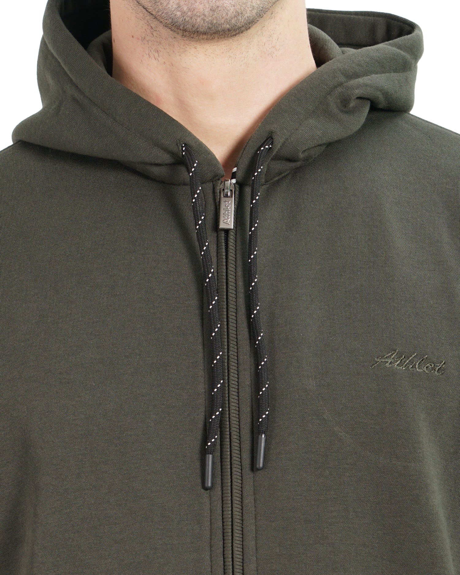 Full-Zip Three Thread Fleece Hoodie - 402311