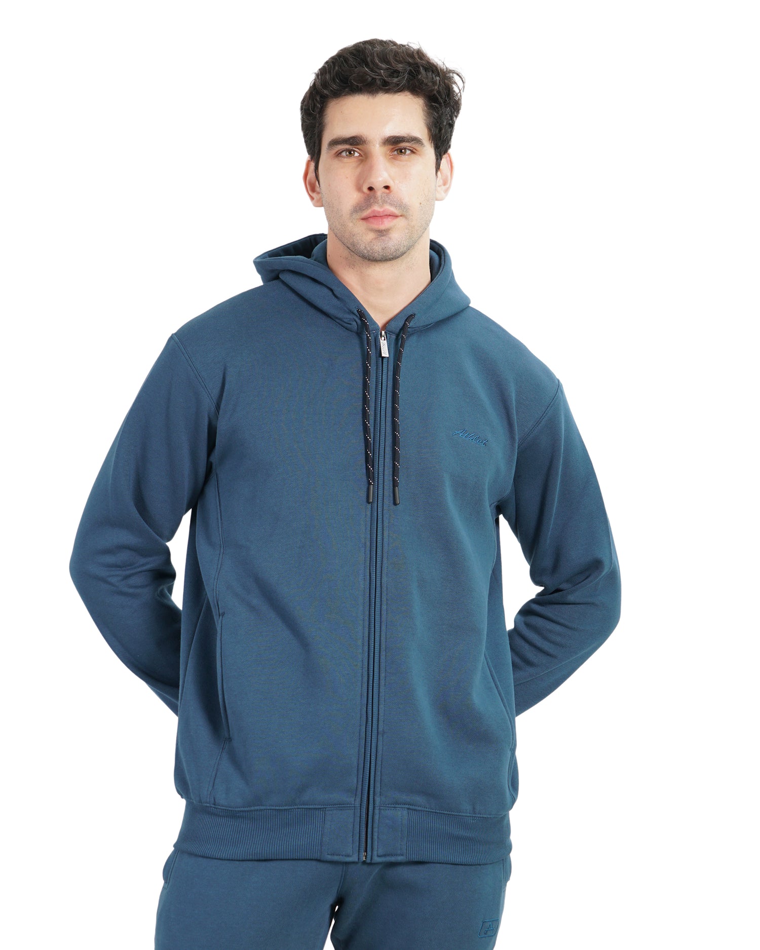 Full-Zip Three Thread Fleece Hoodie - 402311