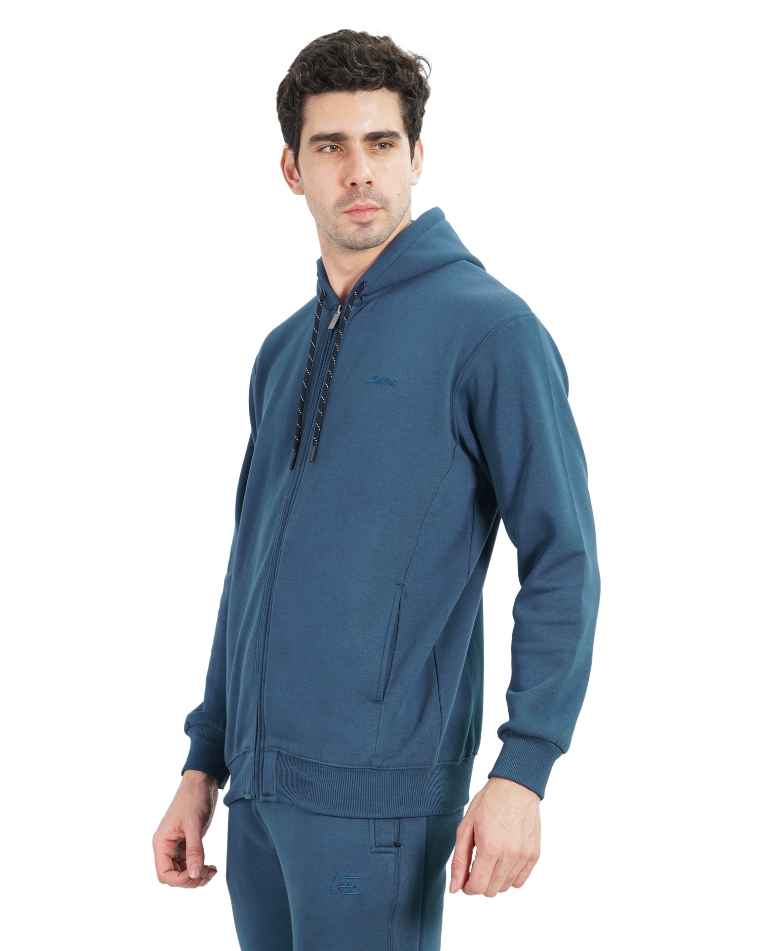 Full-Zip Three Thread Fleece Hoodie - 402311