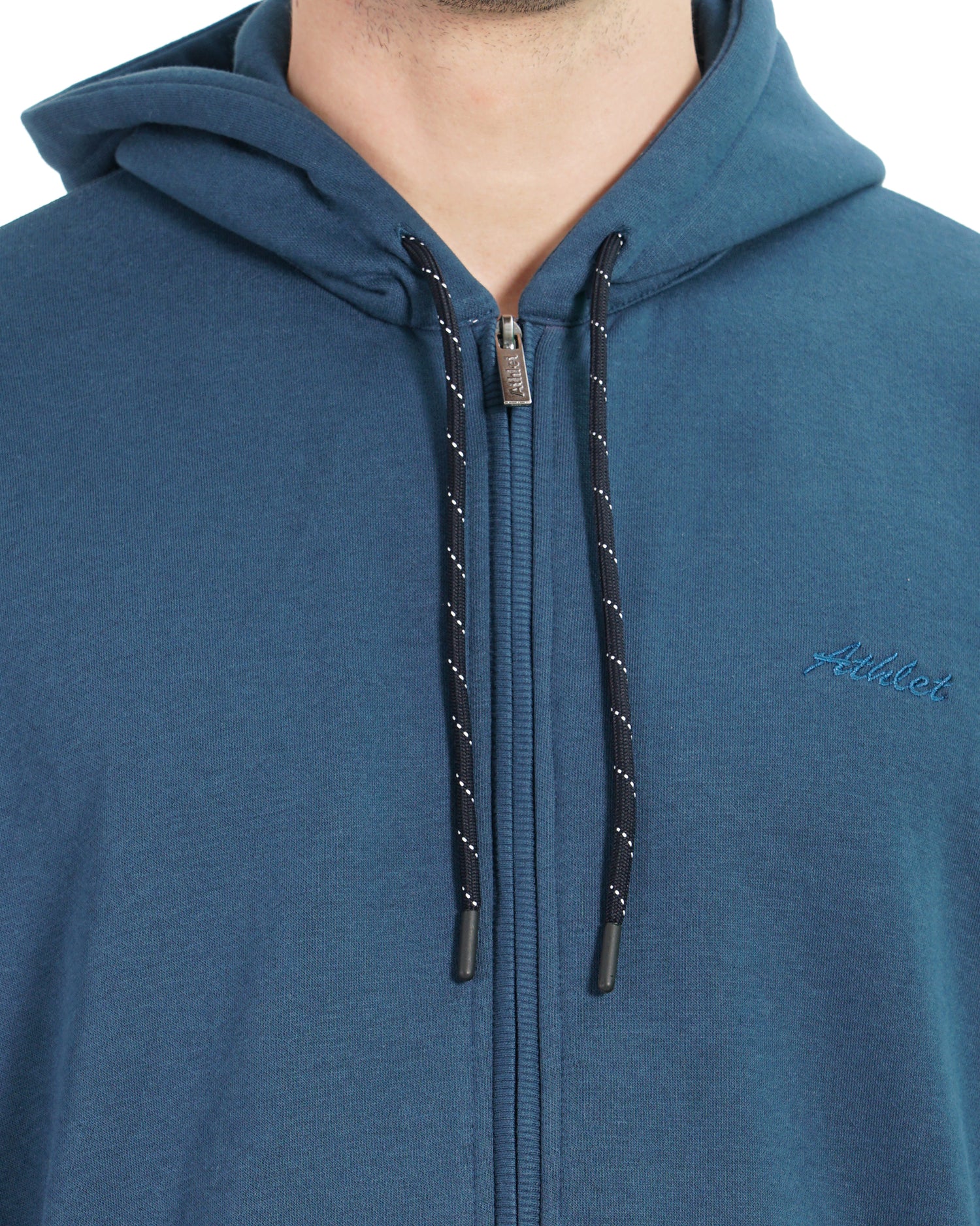 Full-Zip Three Thread Fleece Hoodie - 402311