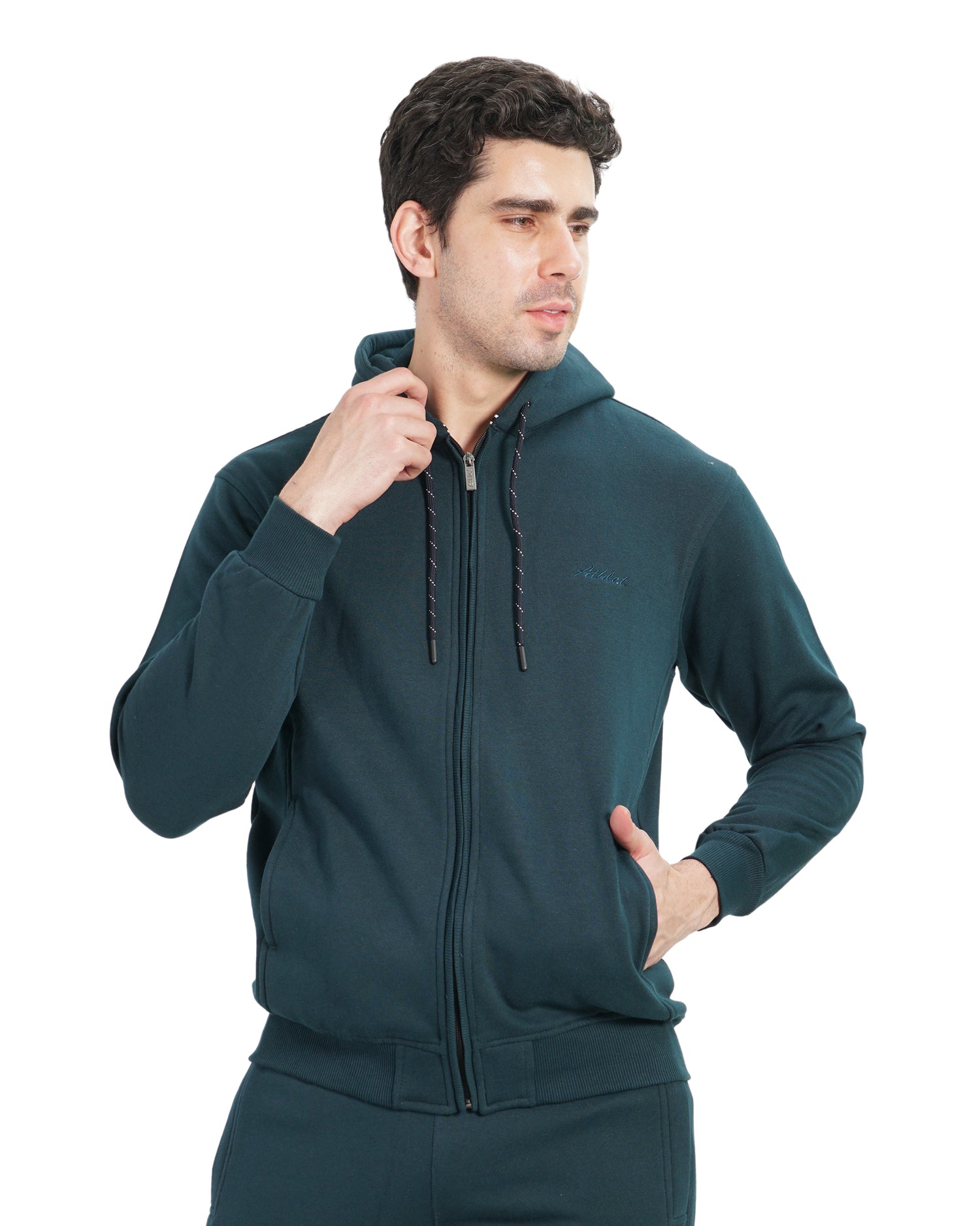 Full-Zip Three Thread Fleece Hoodie - 402311