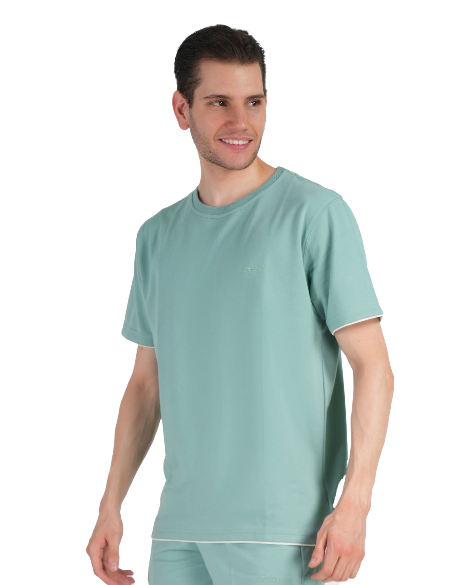 Cotton French Terry Round CrewTshirt - 388