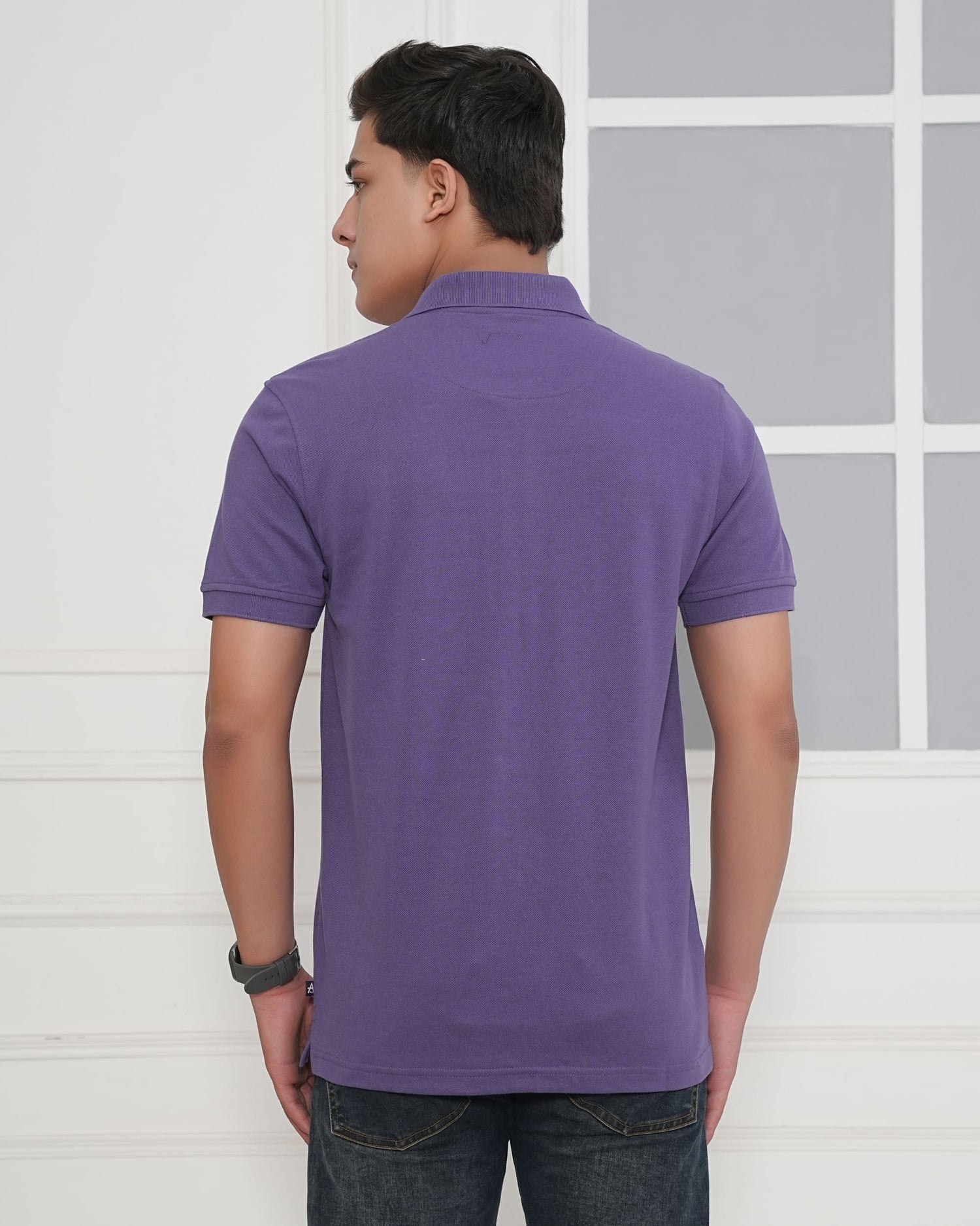 Casual Solid Matty Polo TShirt Chest Pocket - 1004 HS