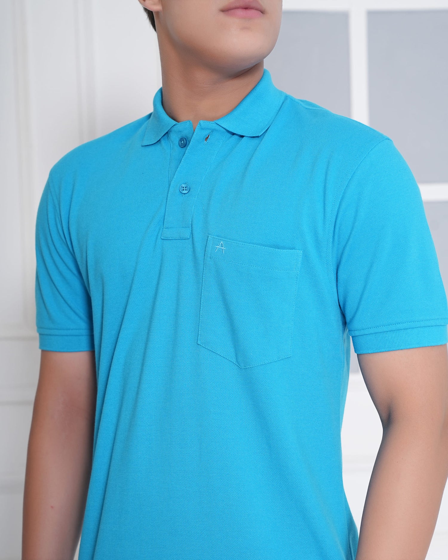 Casual Solid Matty Polo TShirt Chest Pocket - 1004 HS