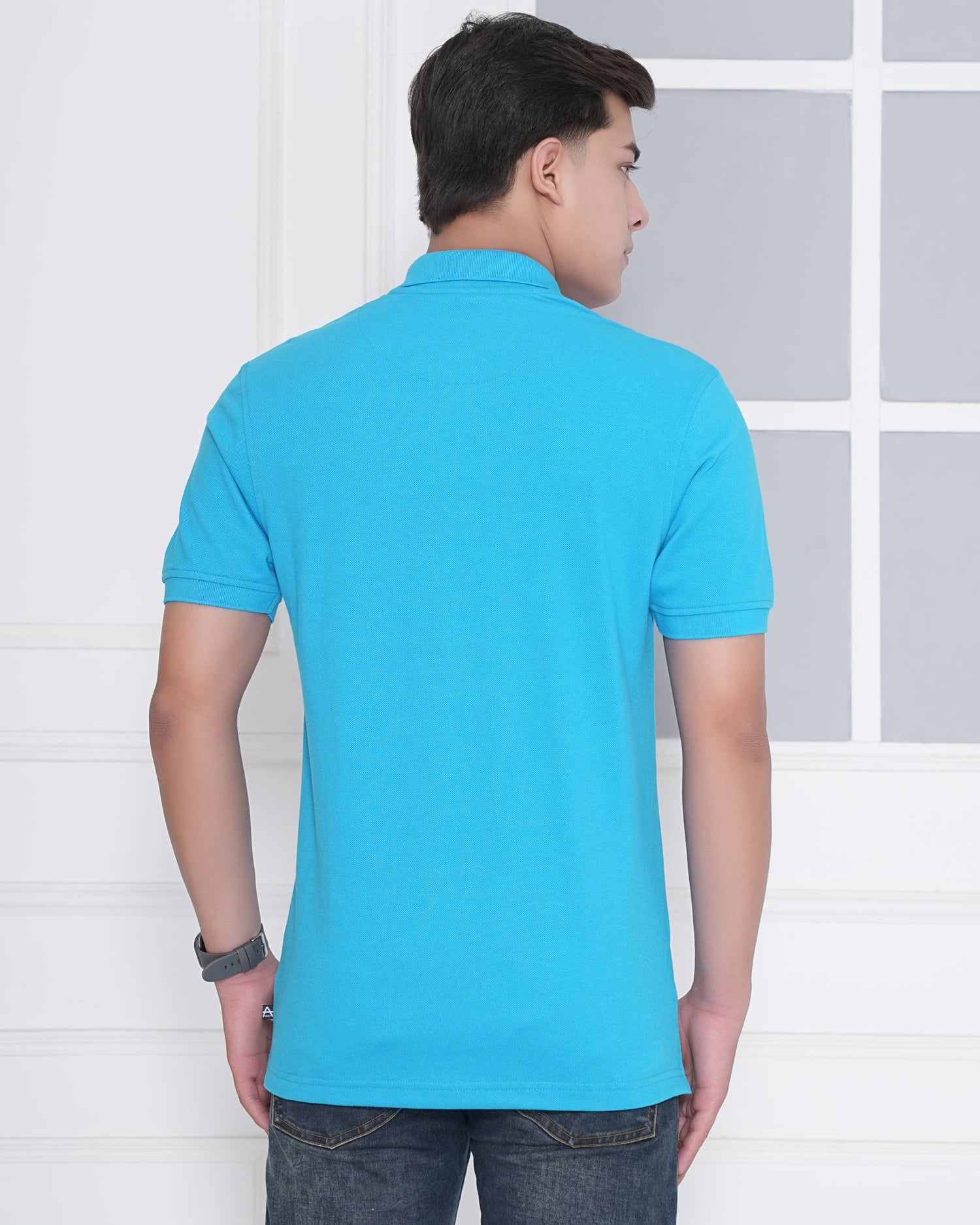 Casual Solid Matty Polo TShirt Chest Pocket - 1004 HS