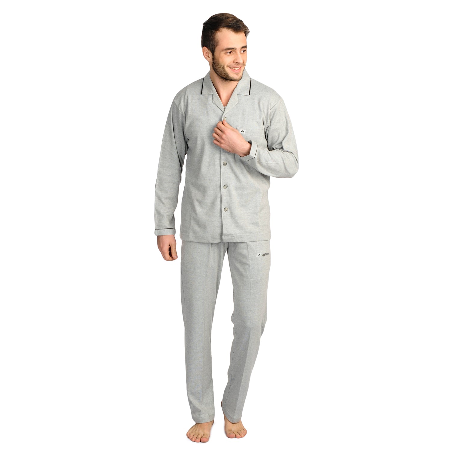Front Button Pajama Set - Relaxed Fit NIghtsuit - 822 FS