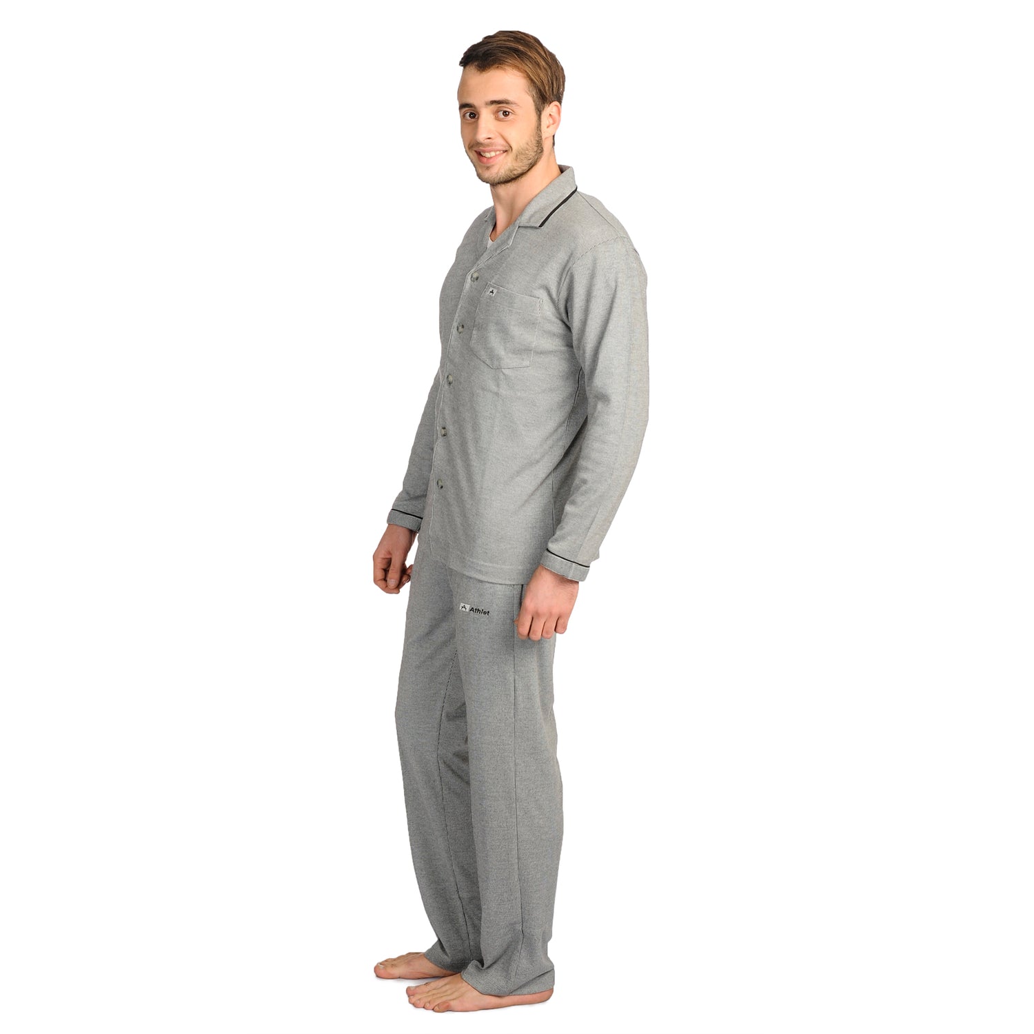 Front Button Pajama Set - Relaxed Fit NIghtsuit - 822 FS