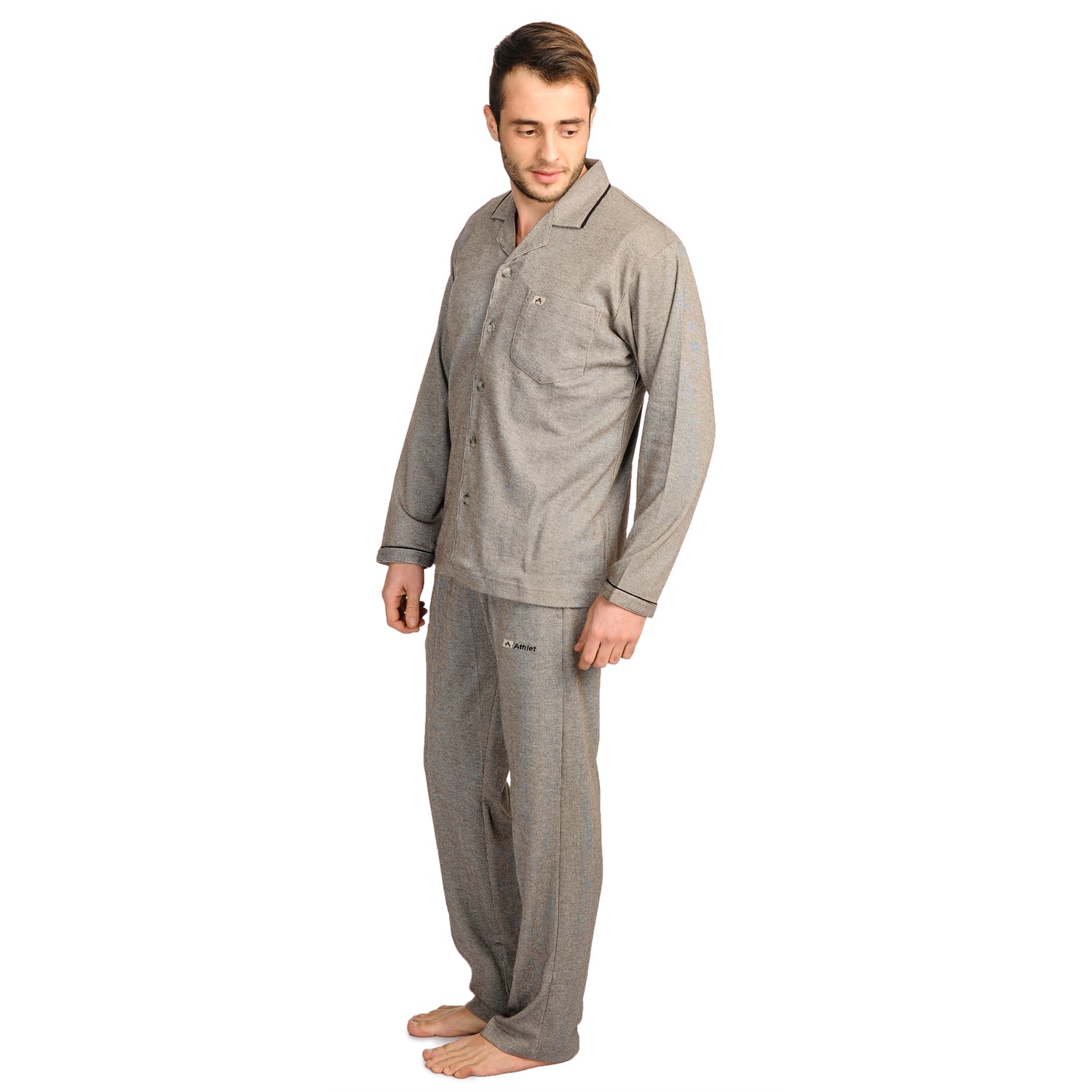 Front Button Pajama Set - Relaxed Fit NIghtsuit - 822 FS
