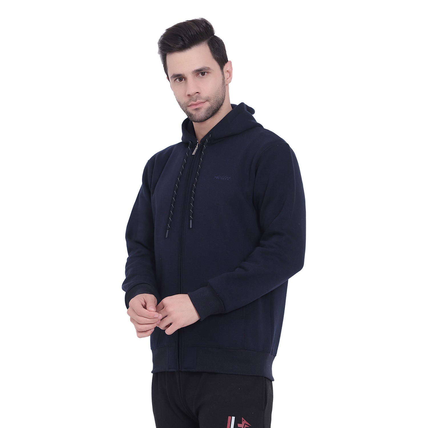 Full-Zip Three Thread Fleece Hoodie - 402311