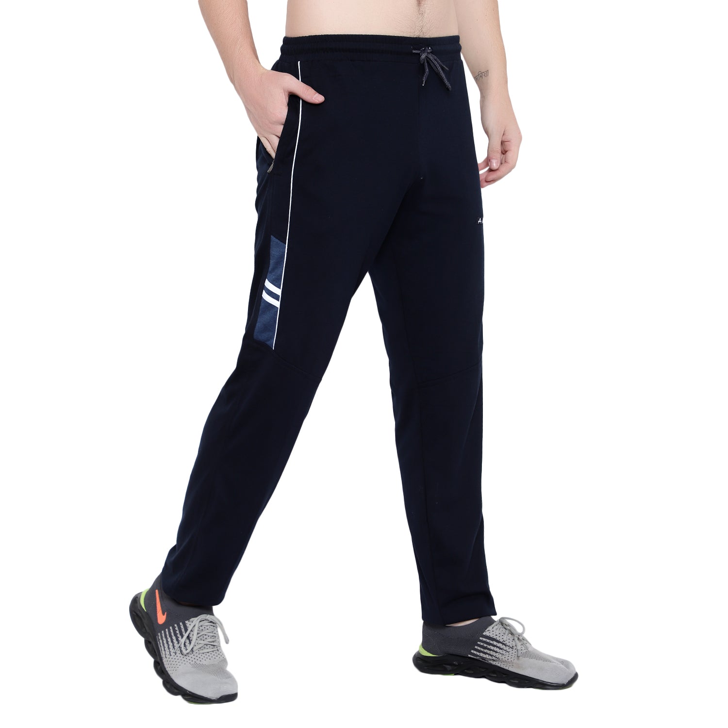 Men’s Cotton Track Pants – Regular Fit, Zipper Pockets, Minimal Design 608