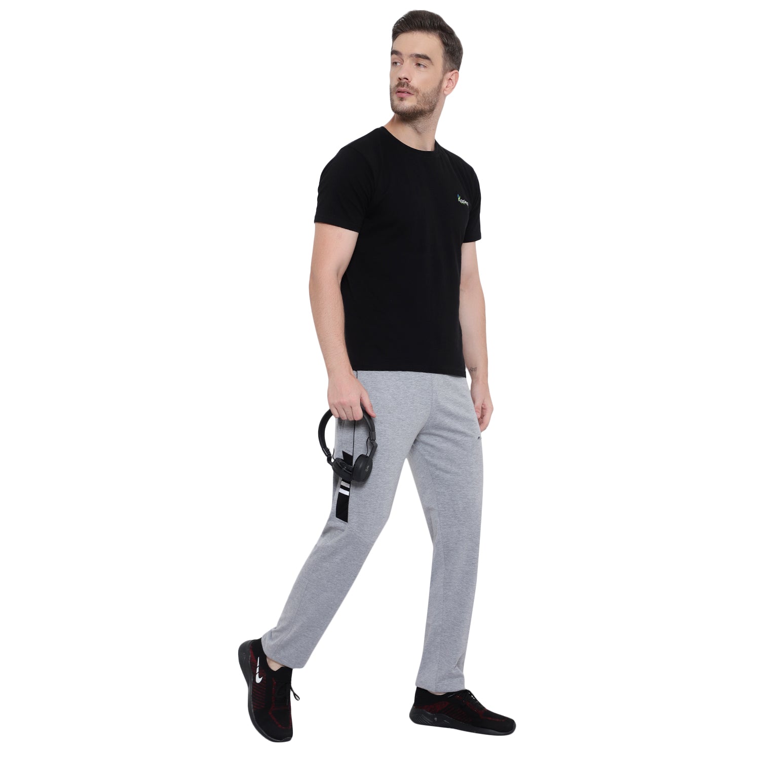Men’s Cotton Track Pants – Regular Fit, Zipper Pockets, Minimal Design 608