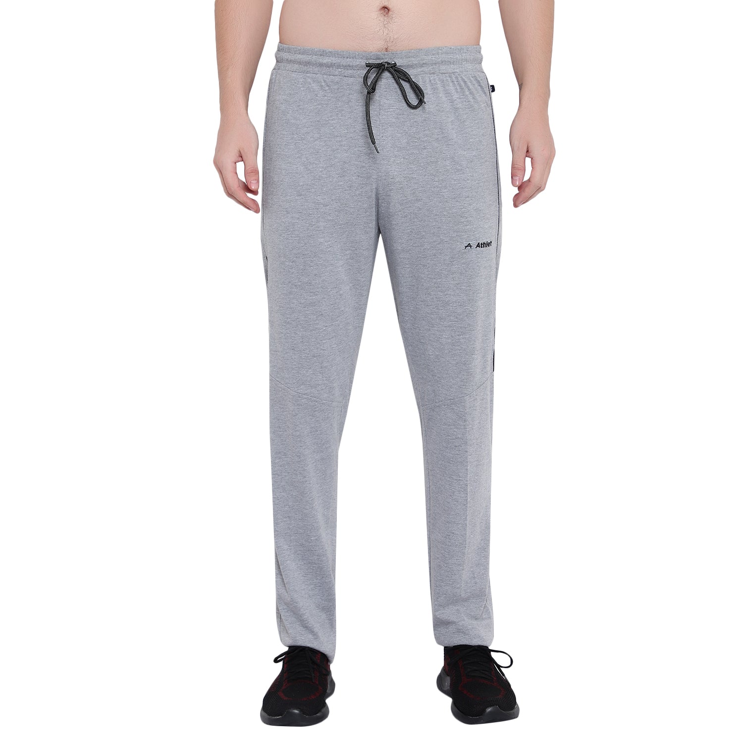 Men’s Cotton Track Pants – Regular Fit, Zipper Pockets, Minimal Design 608
