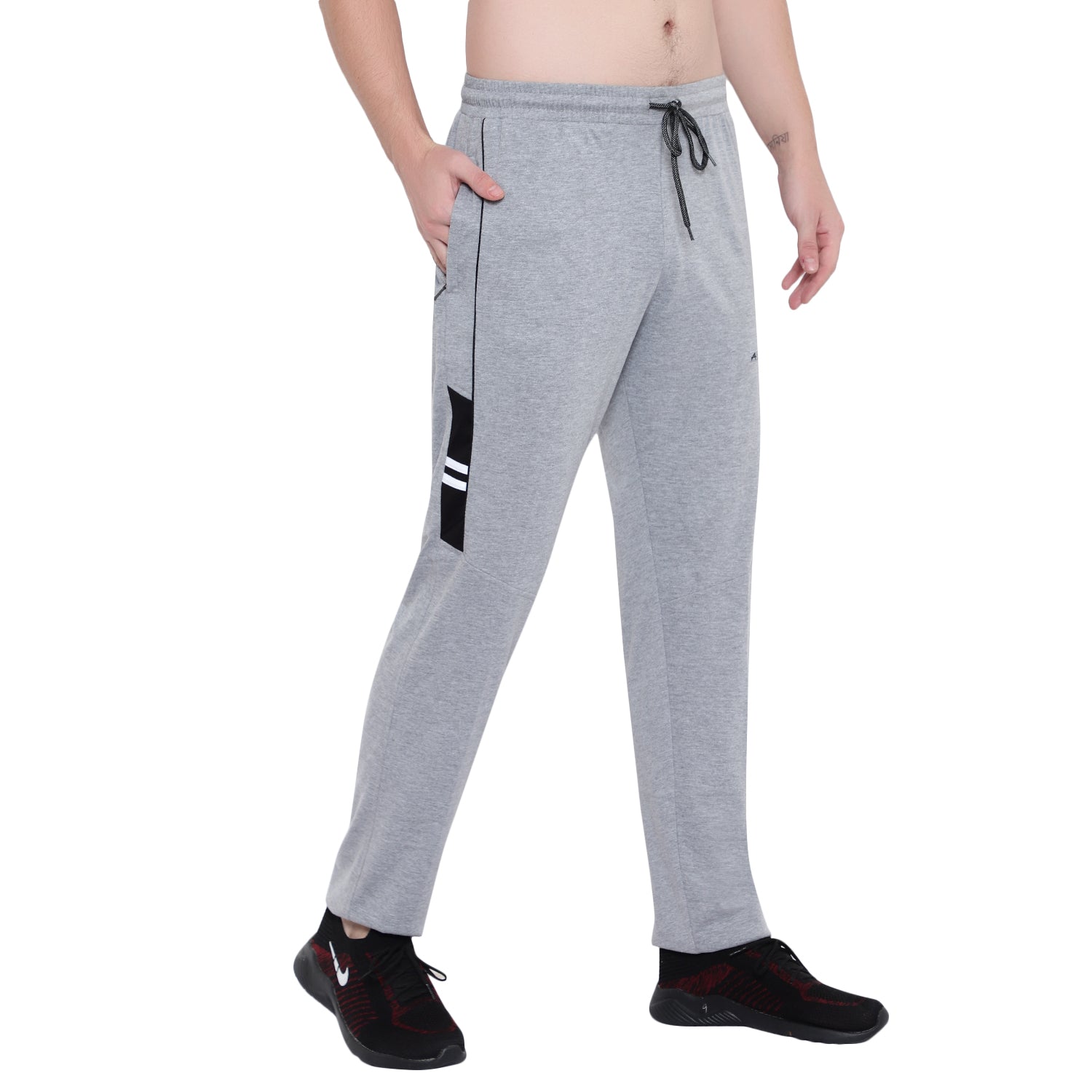 Men’s Cotton Track Pants – Regular Fit, Zipper Pockets, Minimal Design 608