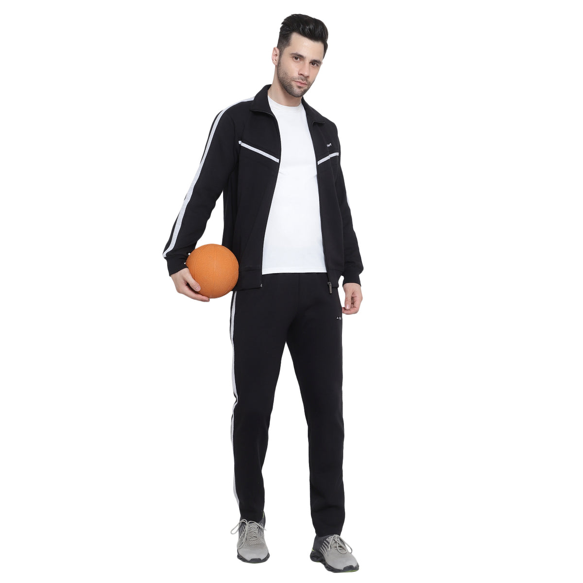 Men’s Cotton Blend Full-Zip Tracksuit Set - 8019