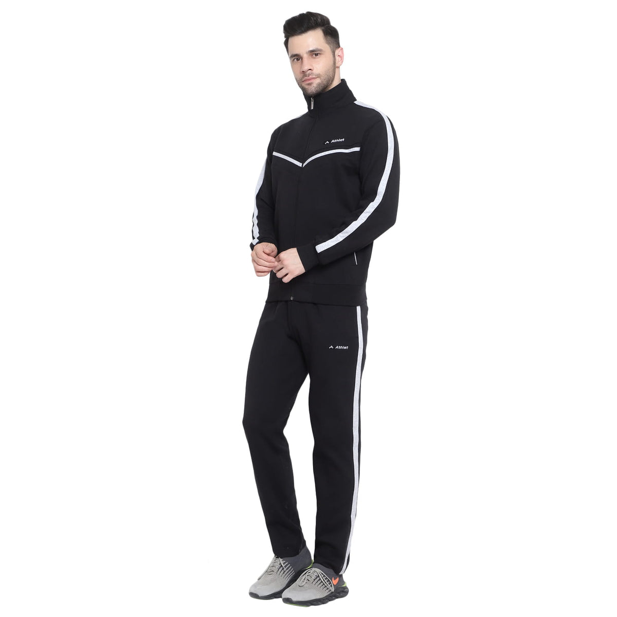 Men’s Cotton Blend Full-Zip Tracksuit Set - 8019