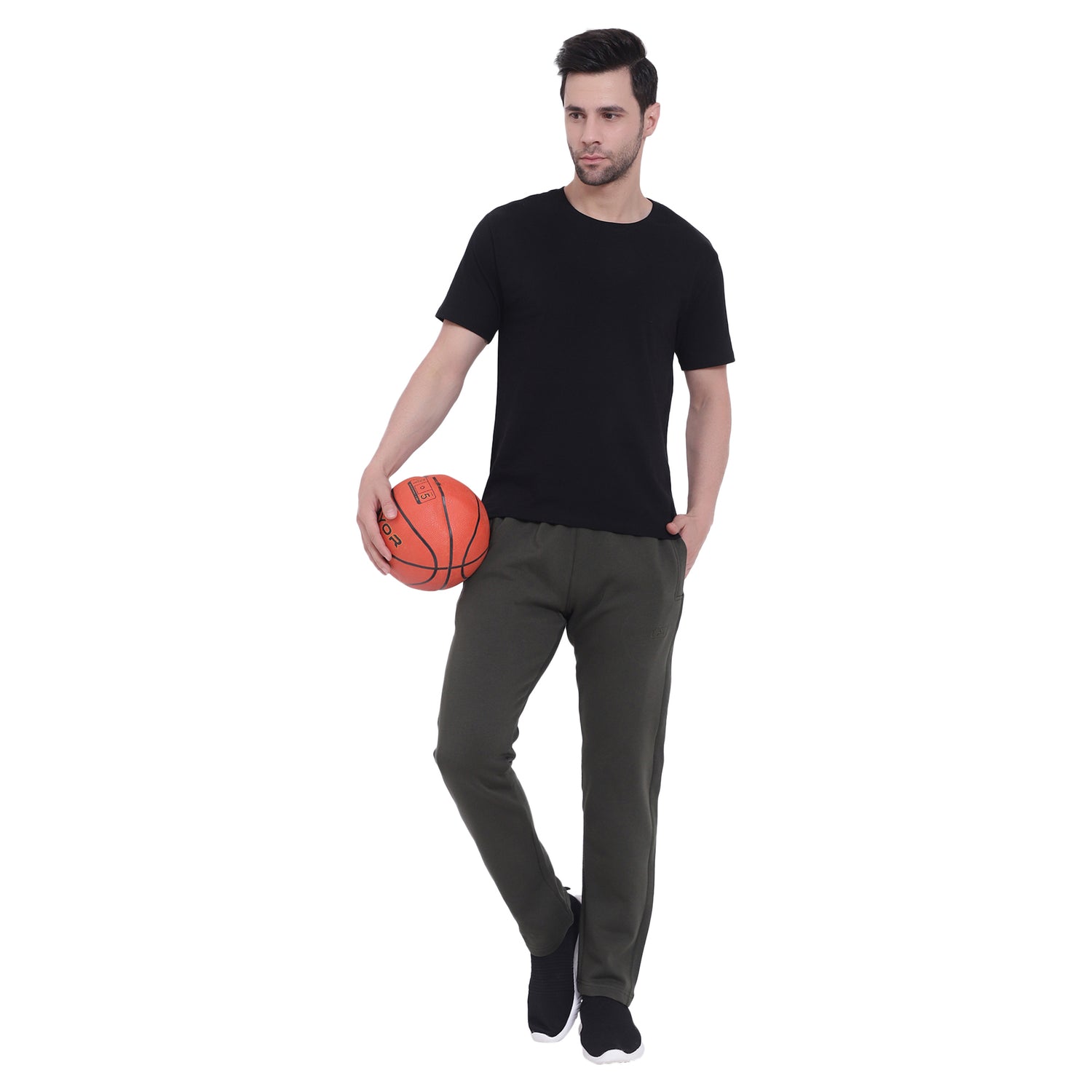 Slim Fit Solid Track Pants for Men & Unisex – Very Warm with Zip Pockets -911