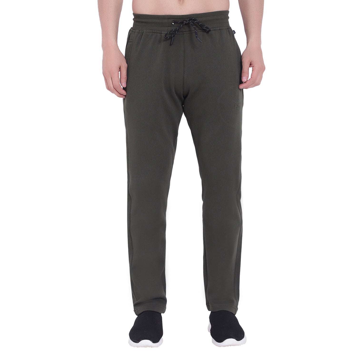 Slim Fit Solid Track Pants for Men & Unisex – Very Warm with Zip Pockets -911