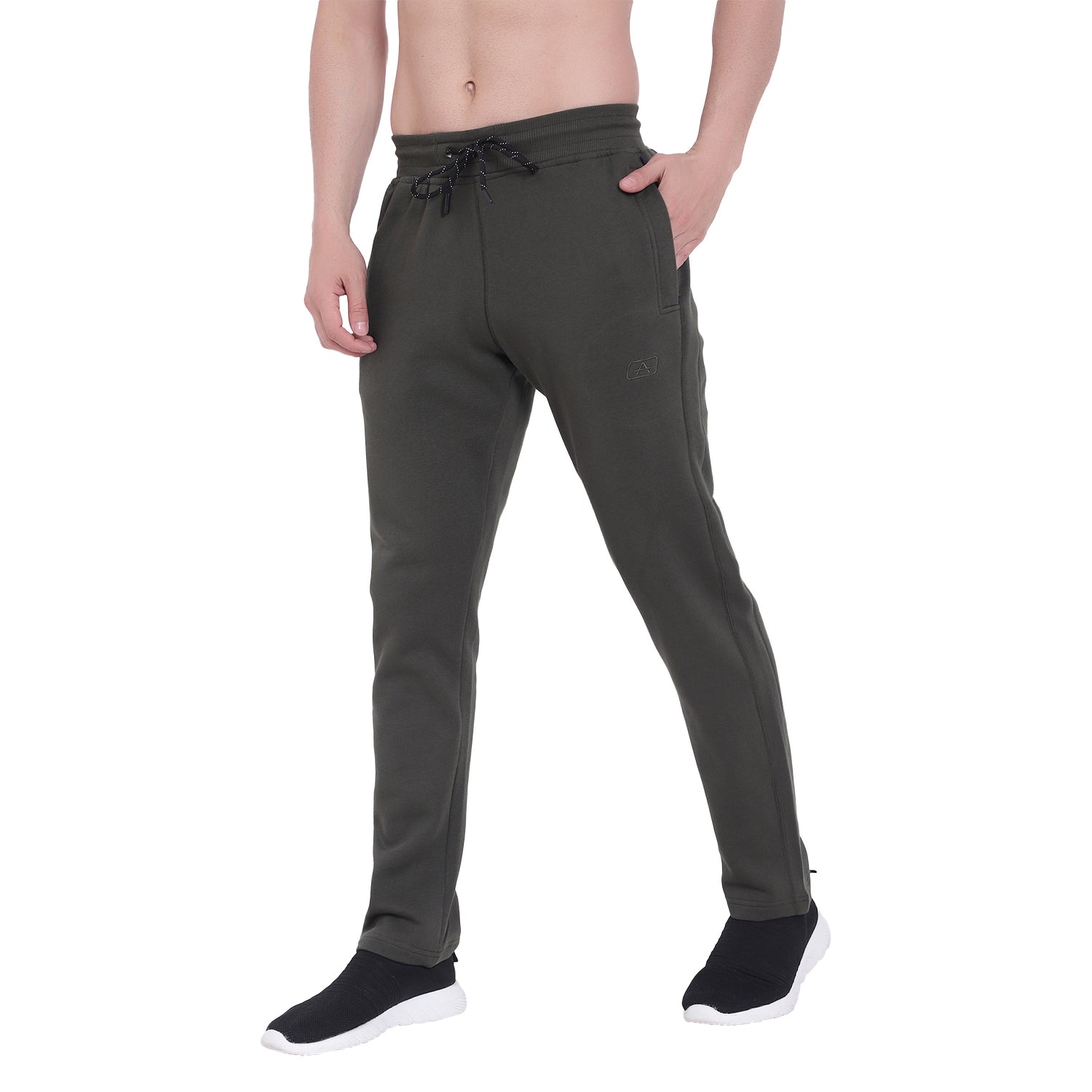 Slim Fit Solid Track Pants for Men & Unisex – Very Warm with Zip Pockets -911
