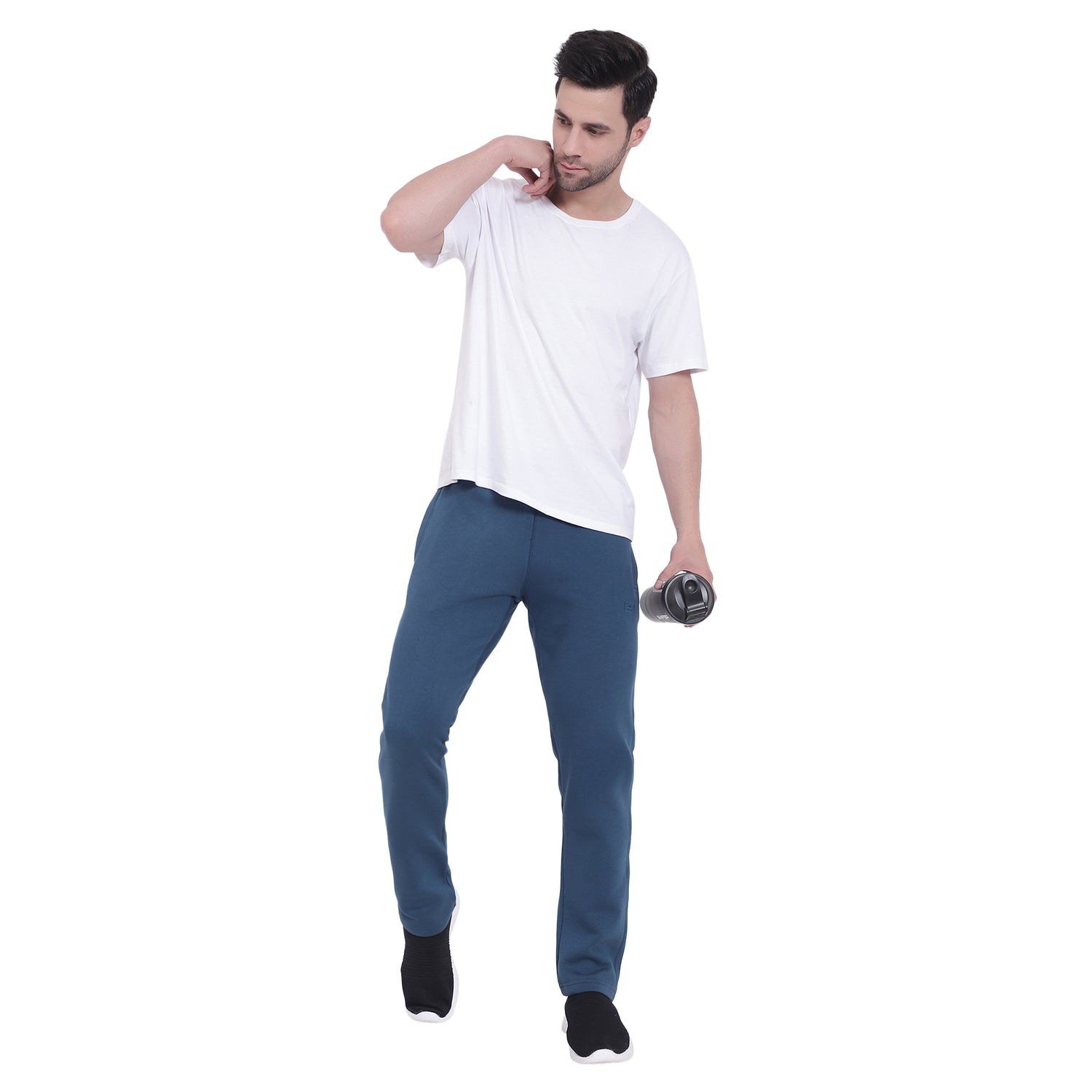 Slim Fit Solid Track Pants for Men & Unisex – Very Warm with Zip Pockets -911