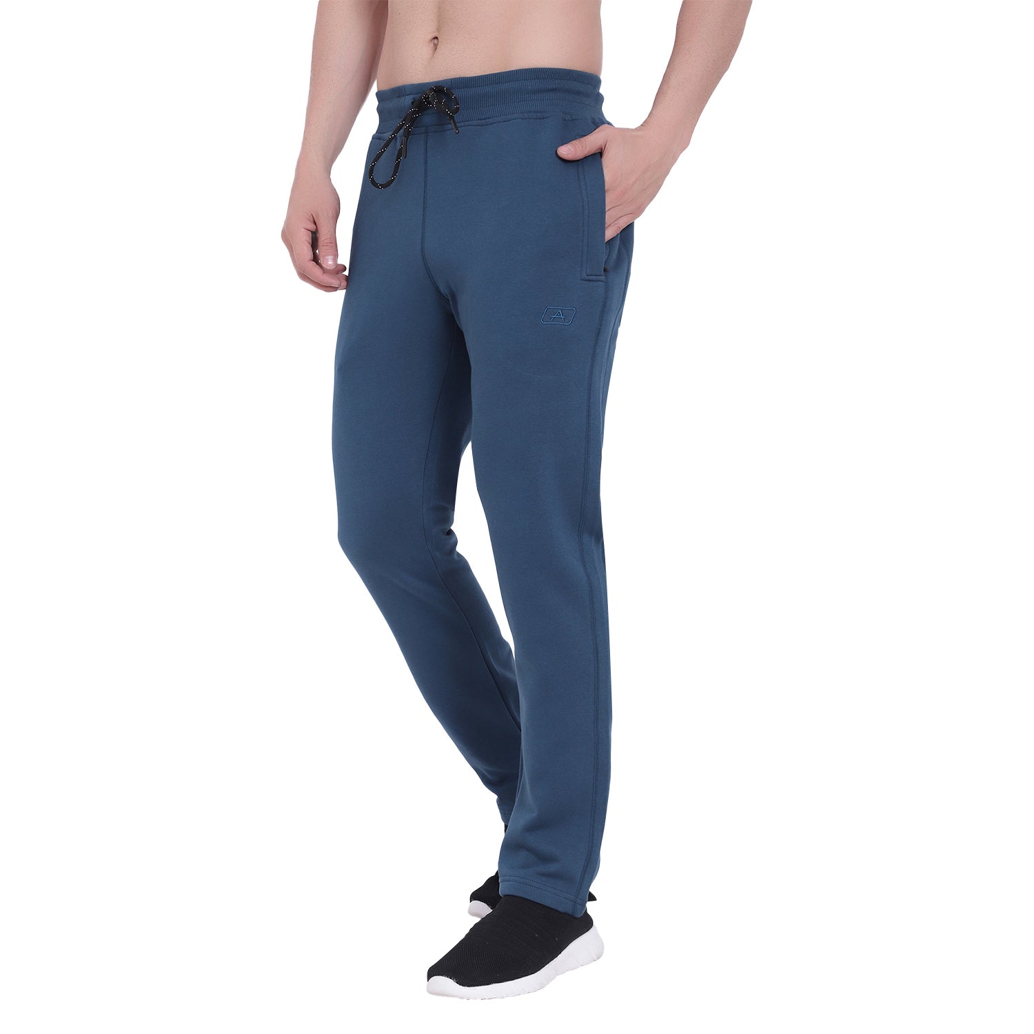 Slim Fit Solid Track Pants for Men & Unisex – Very Warm with Zip Pockets -911