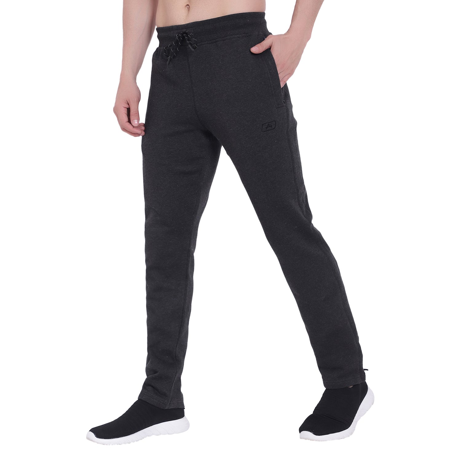 Slim Fit Solid Track Pants for Men & Unisex – Very Warm with Zip Pockets -911