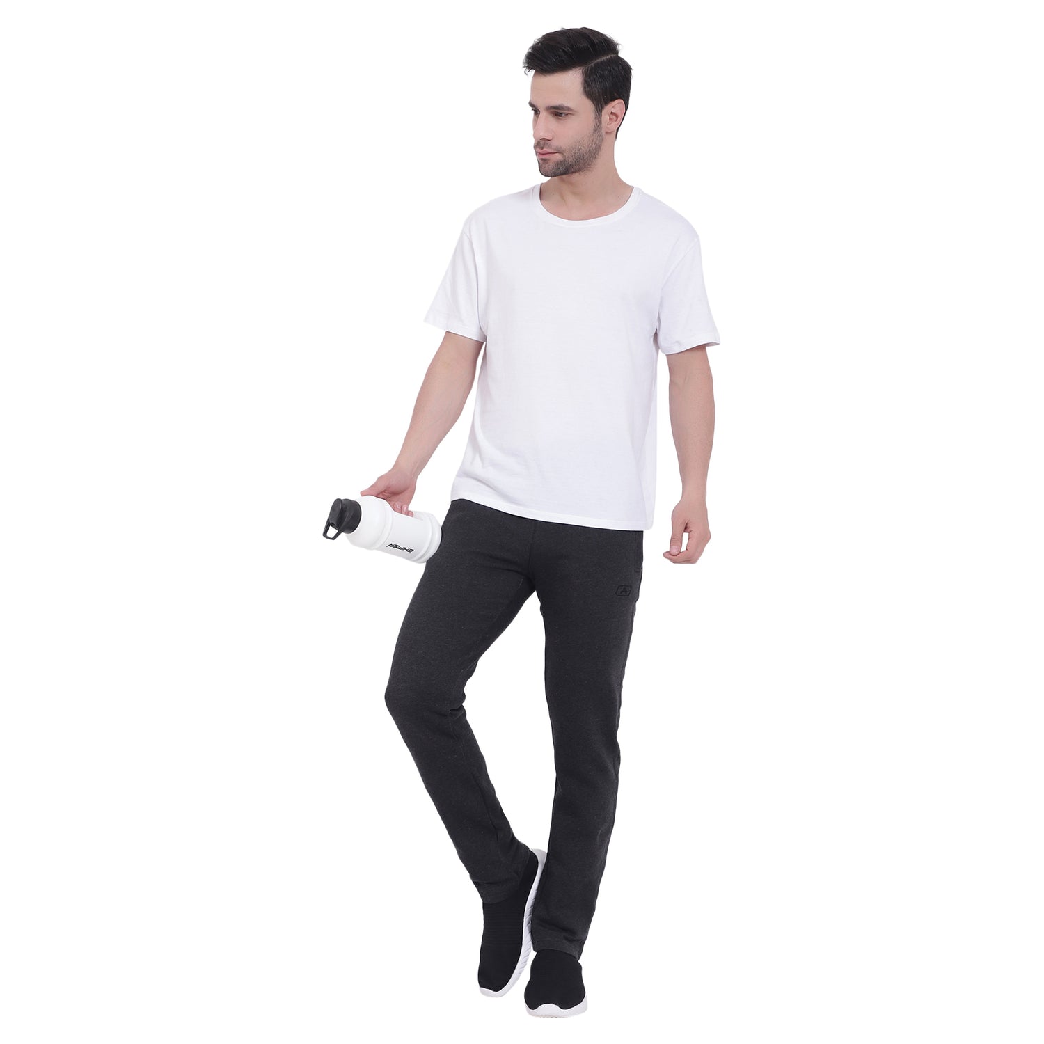 Slim Fit Solid Track Pants for Men & Unisex – Very Warm with Zip Pockets -911