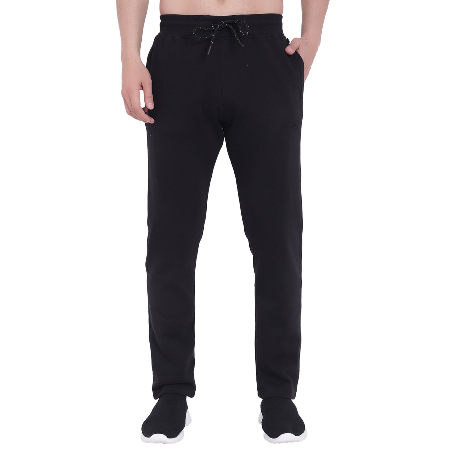 Slim Fit Solid Track Pants for Men & Unisex – Very Warm with Zip Pockets -911