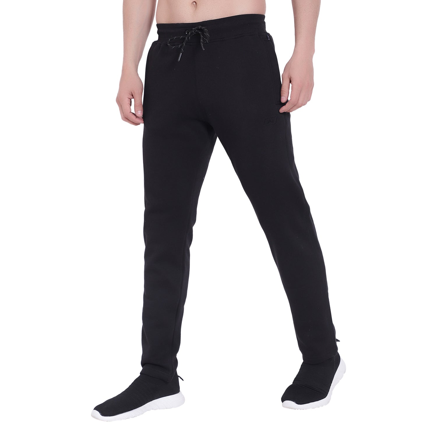 Slim Fit Solid Track Pants for Men & Unisex – Very Warm with Zip Pockets -911