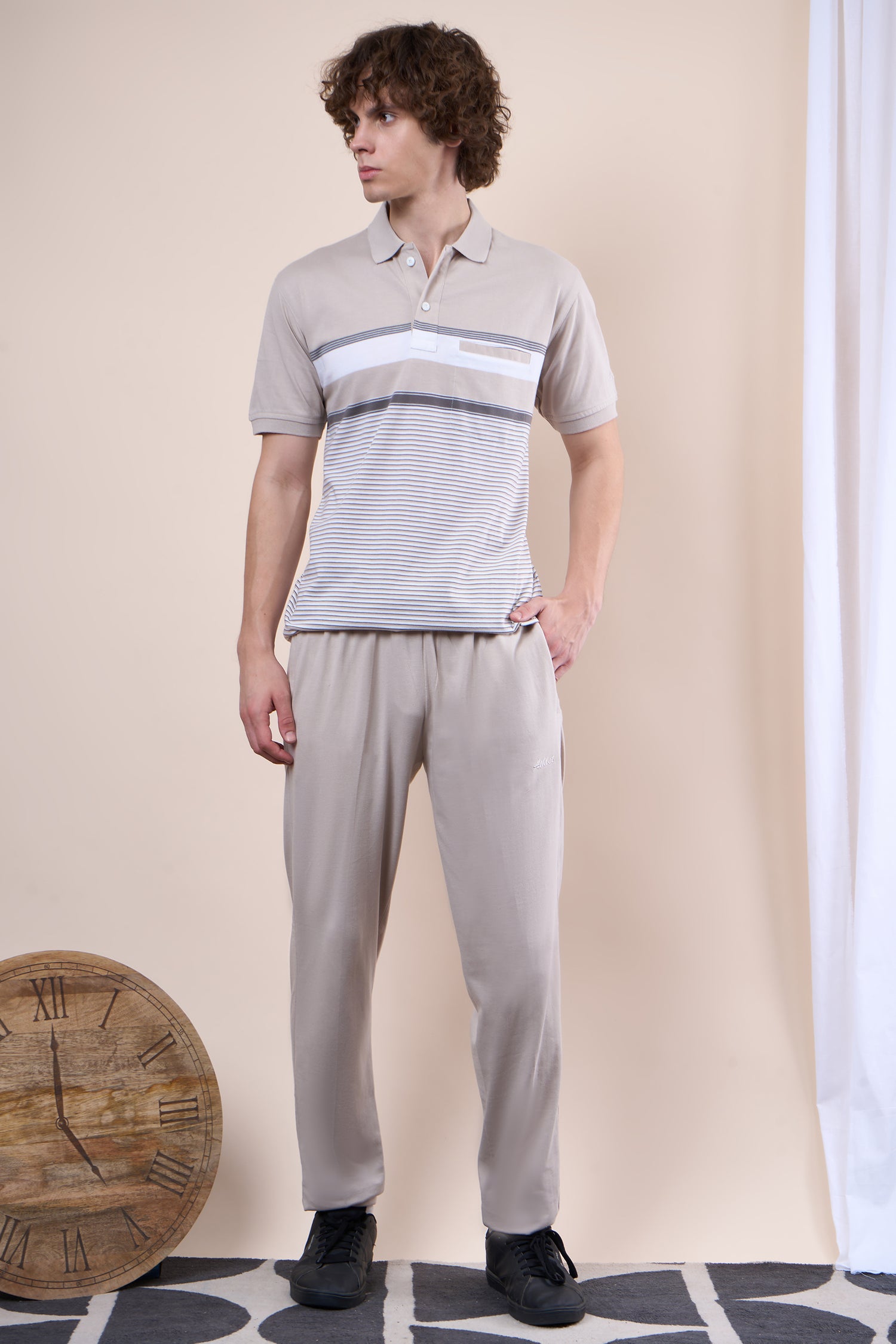 Striped Cotton Polo T-Shirt - 102527
