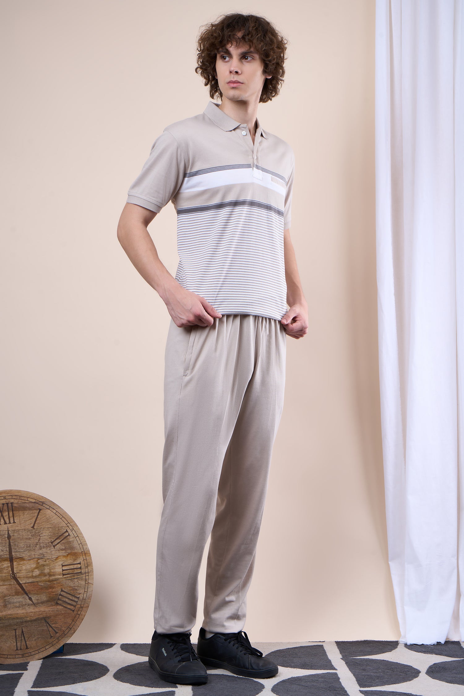 Striped Cotton Polo T-Shirt - 102527