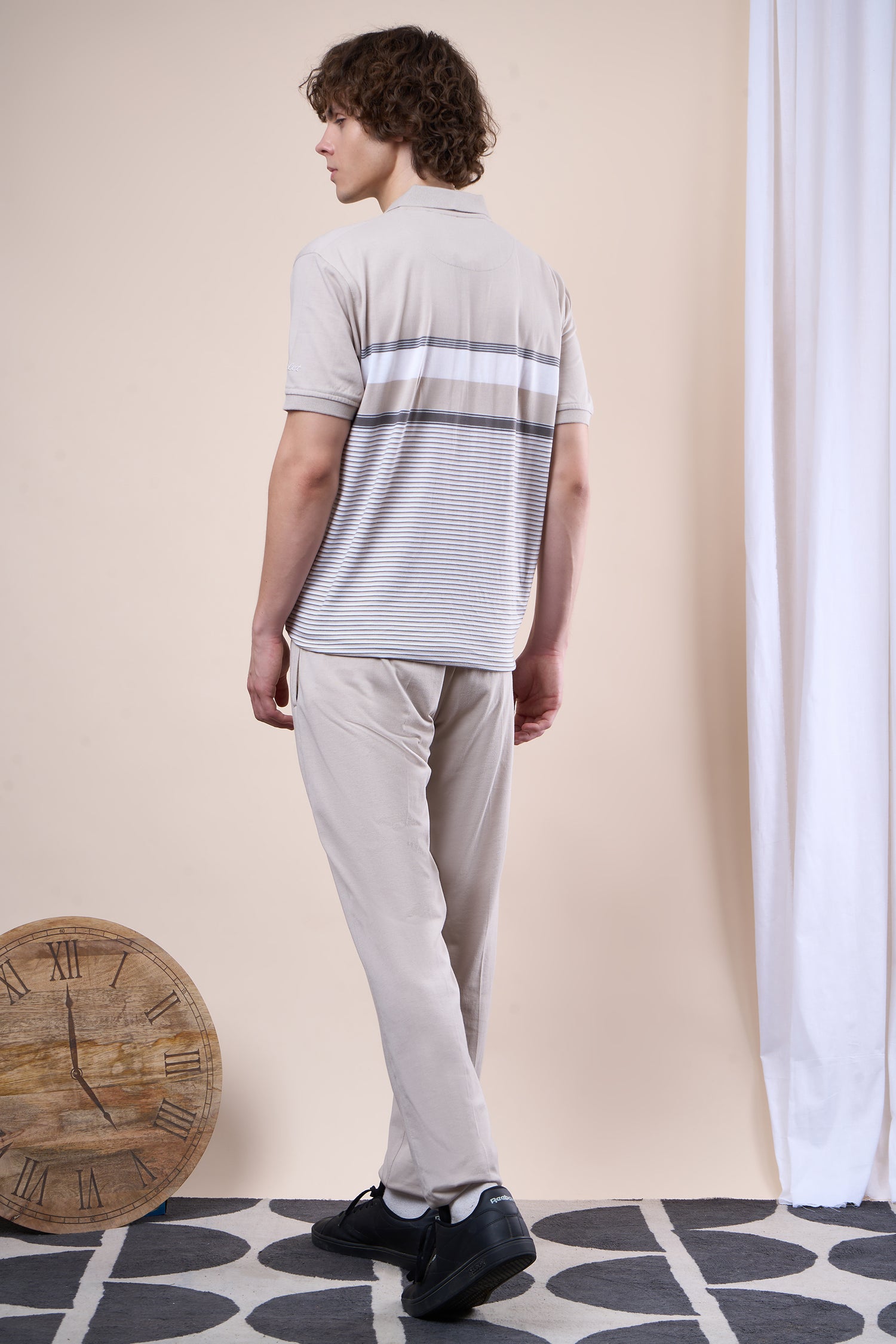 Striped Cotton Polo T-Shirt - 102527