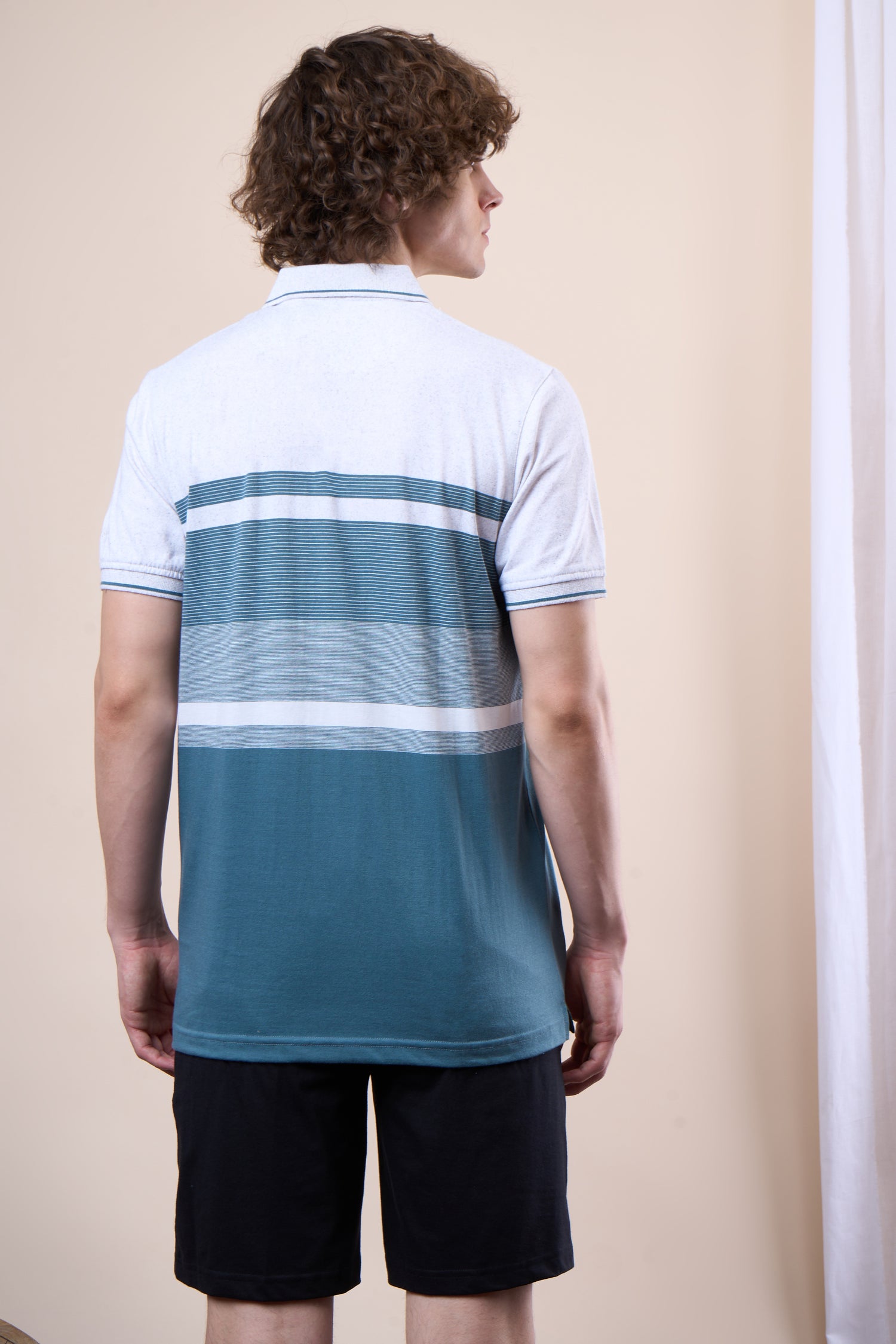 Striped Cotton Polo T-Shirt - 102530