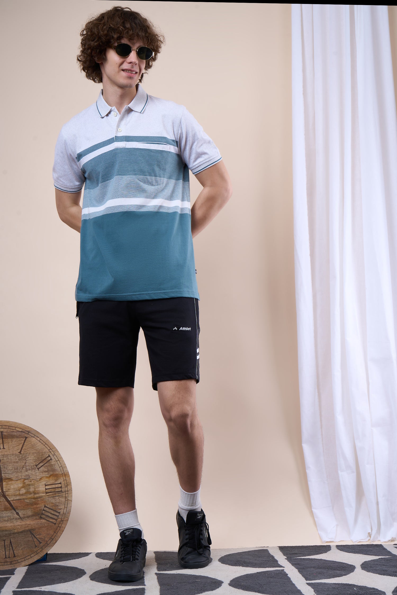 Striped Cotton Polo T-Shirt - 102530